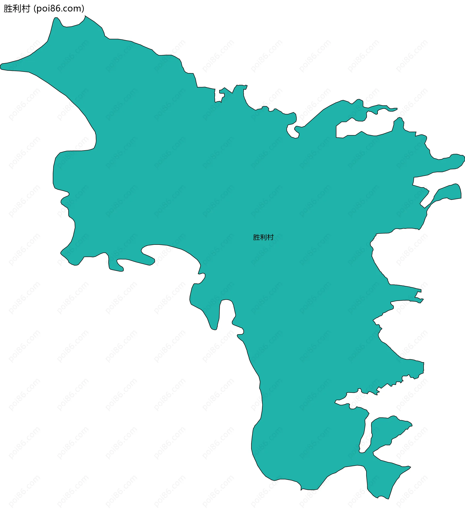 胜利村边界地图