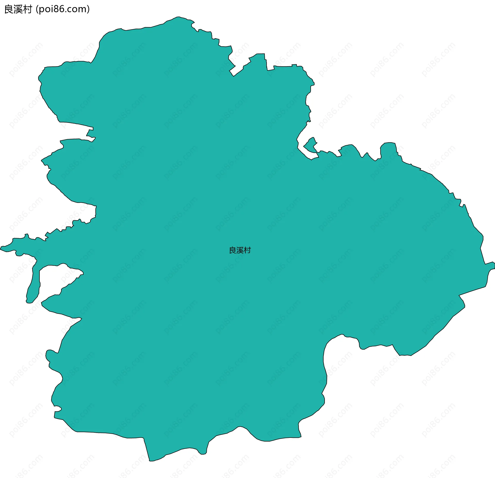 良溪村边界地图