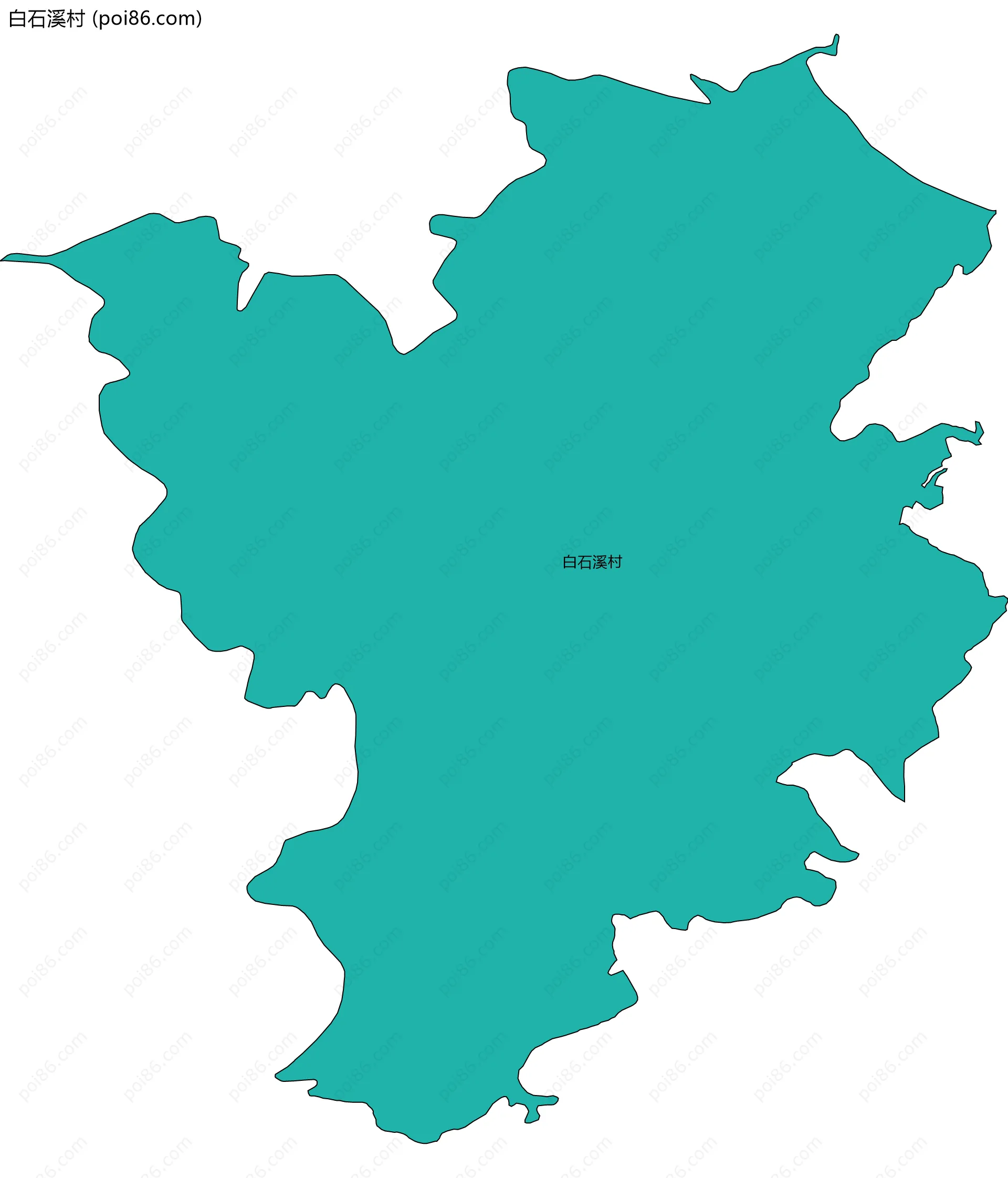 白石溪村边界地图