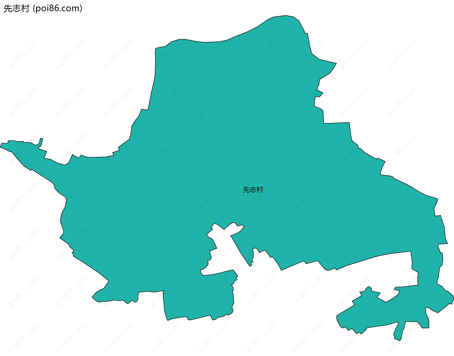先志村边界地图