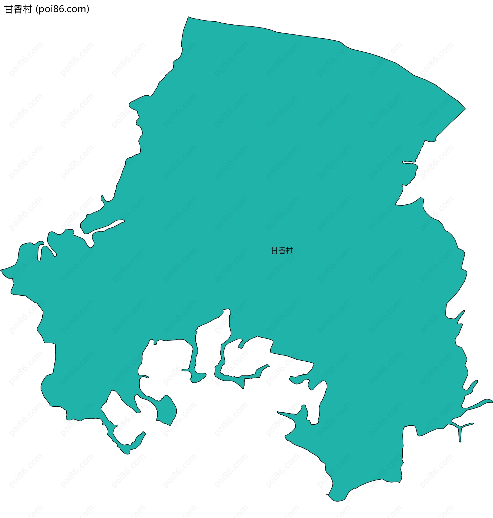 甘香村边界地图