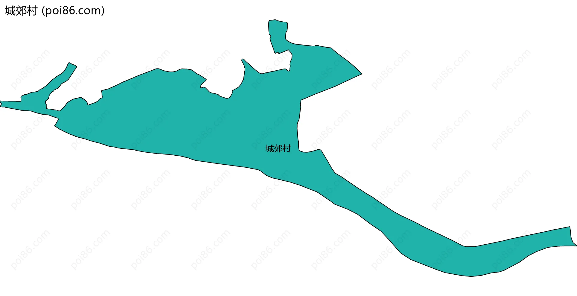 城郊村边界地图