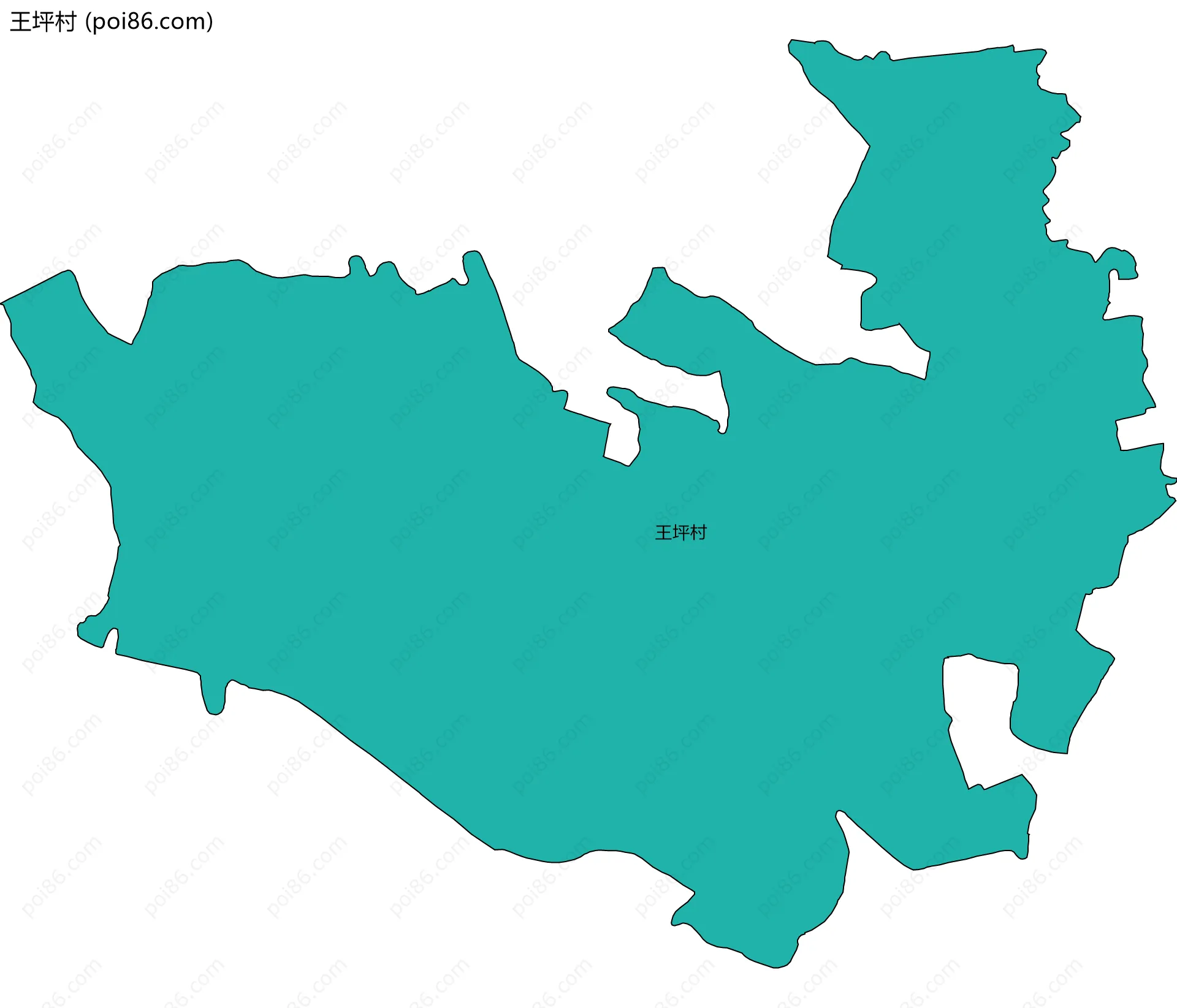 王坪村边界地图