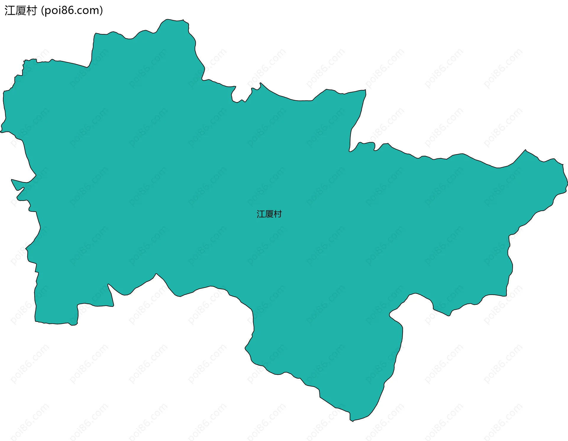 江厦村边界地图