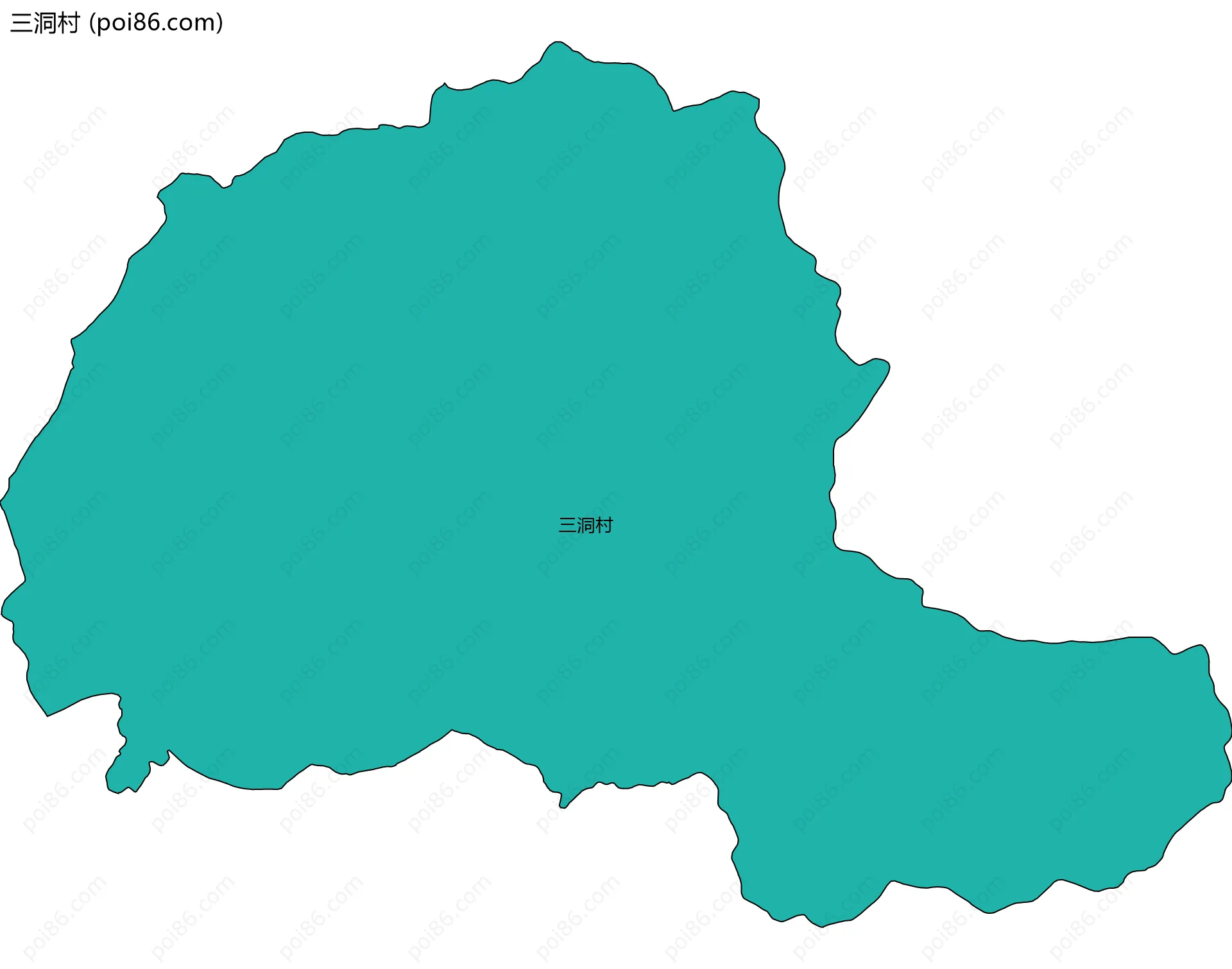 三洞村边界地图