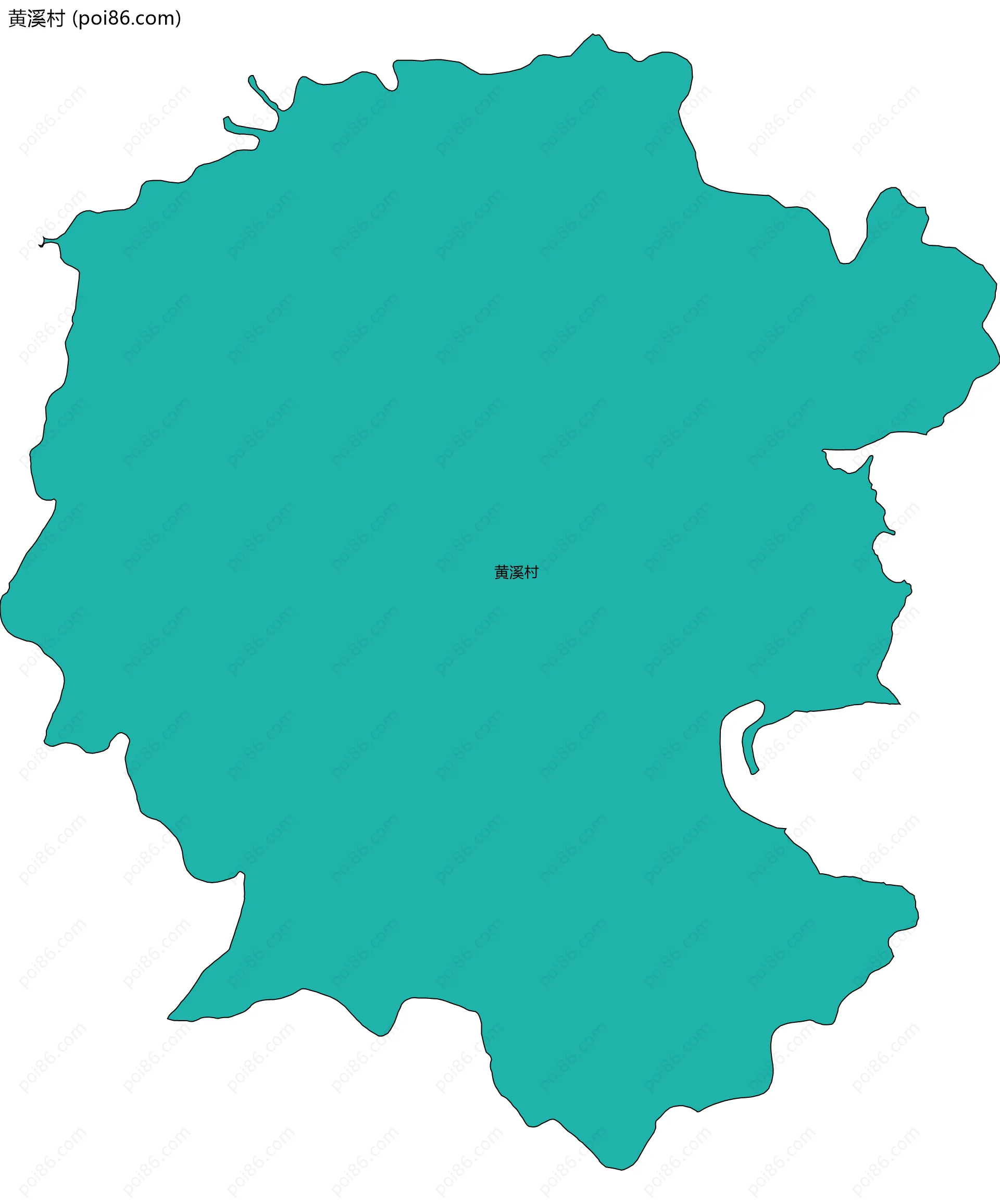 黄溪村边界地图