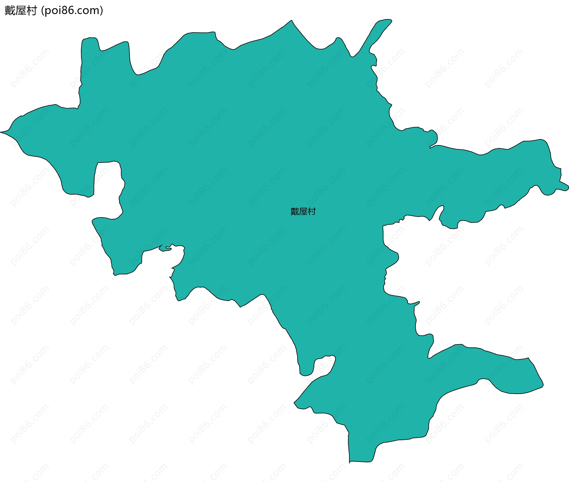 戴屋村边界地图