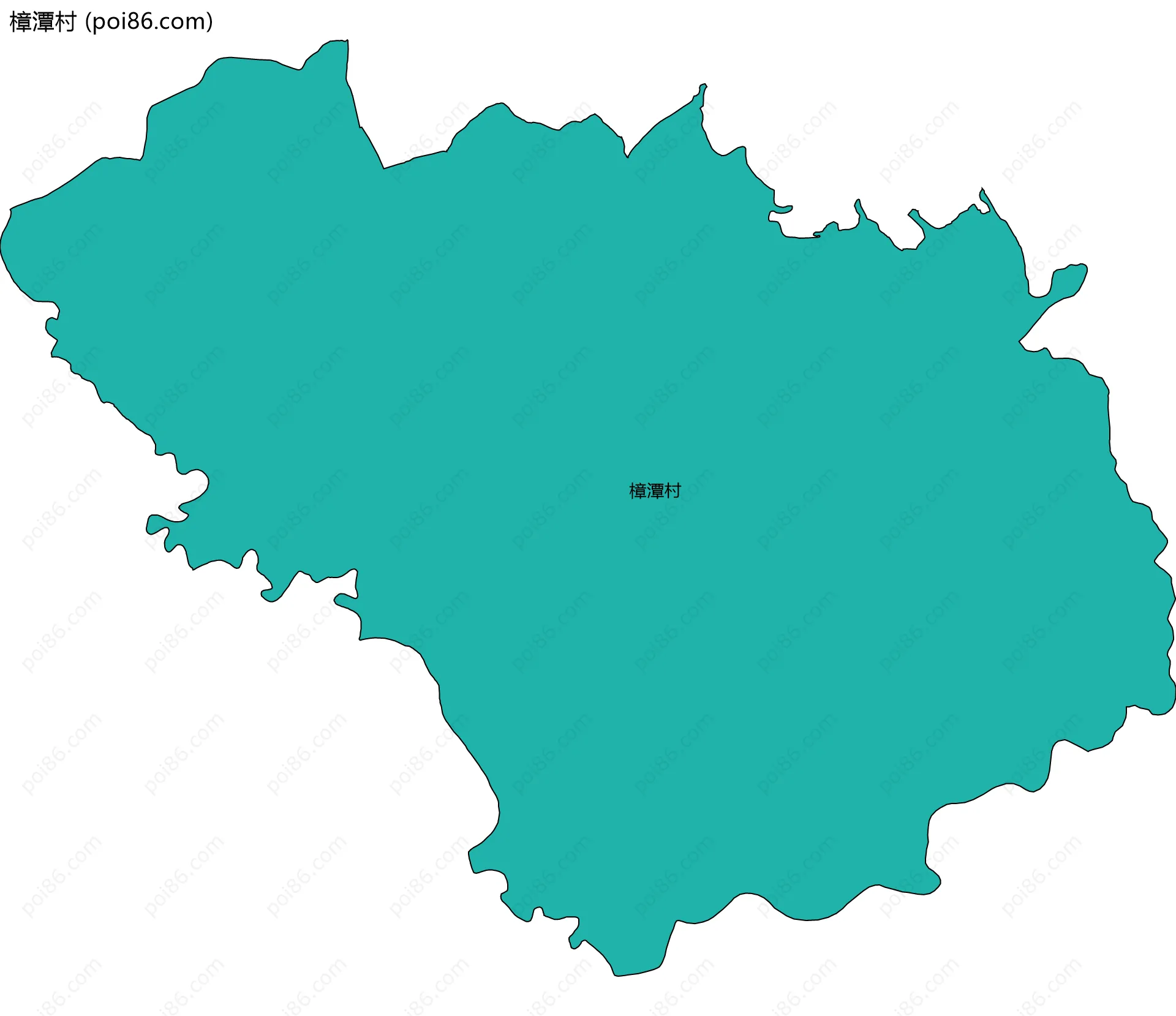 樟潭村边界地图