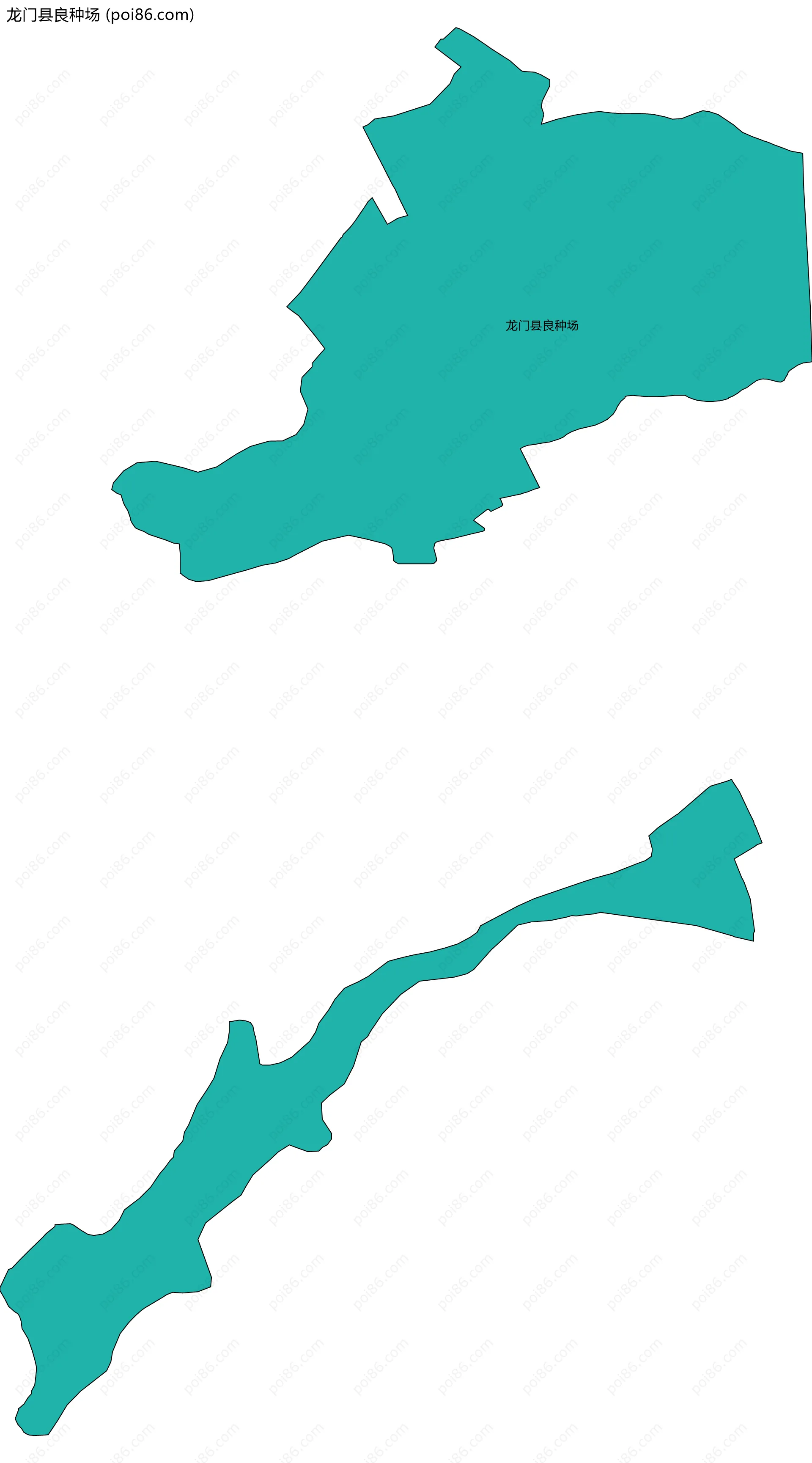 龙门县良种场边界地图