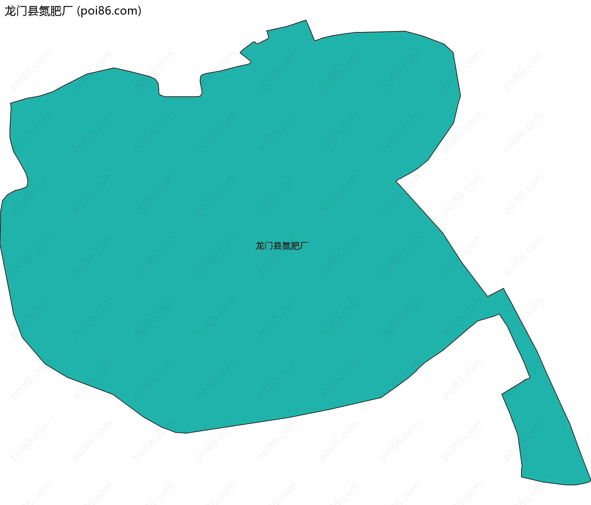 龙门县氮肥厂边界地图