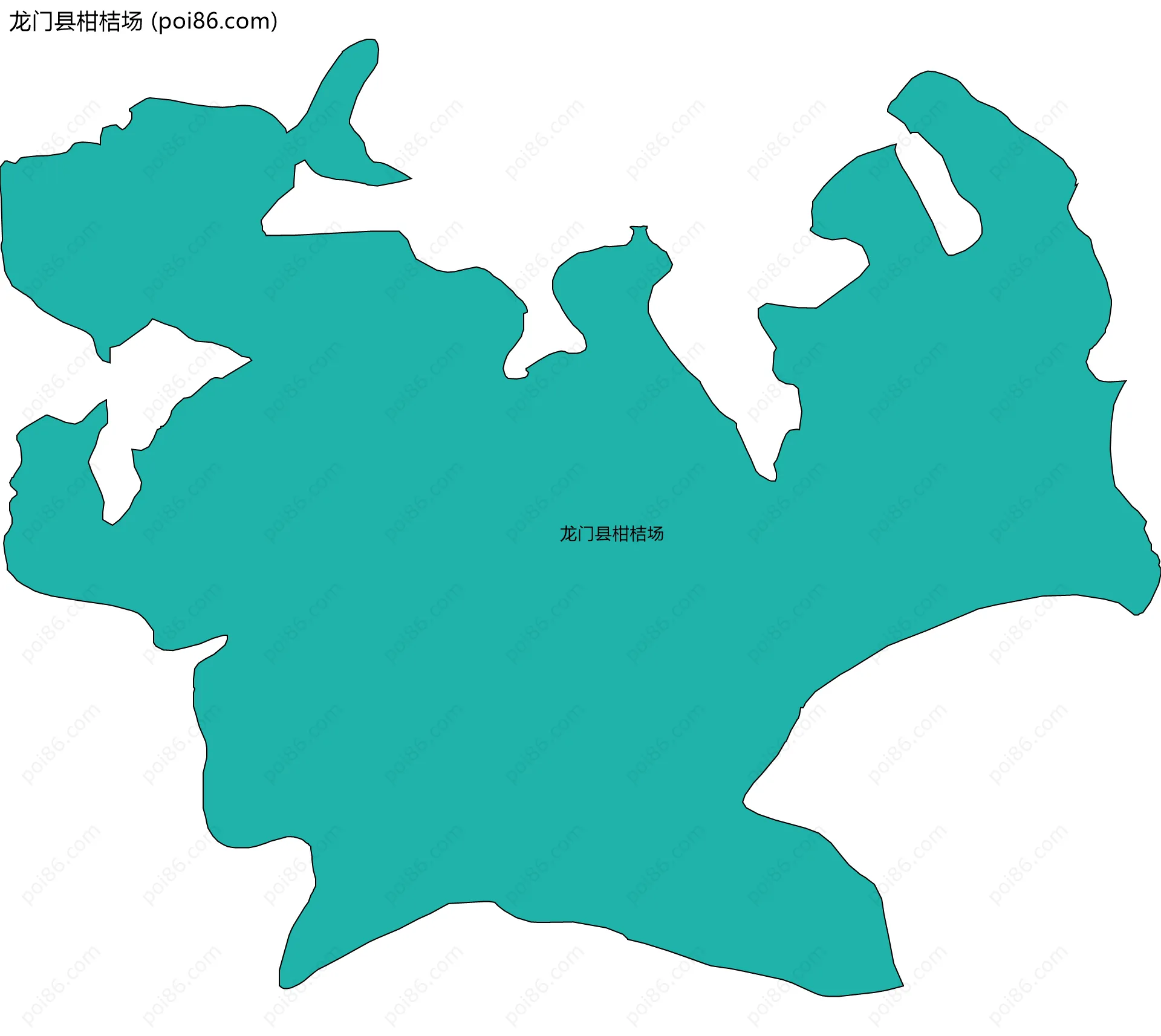 龙门县柑桔场边界地图