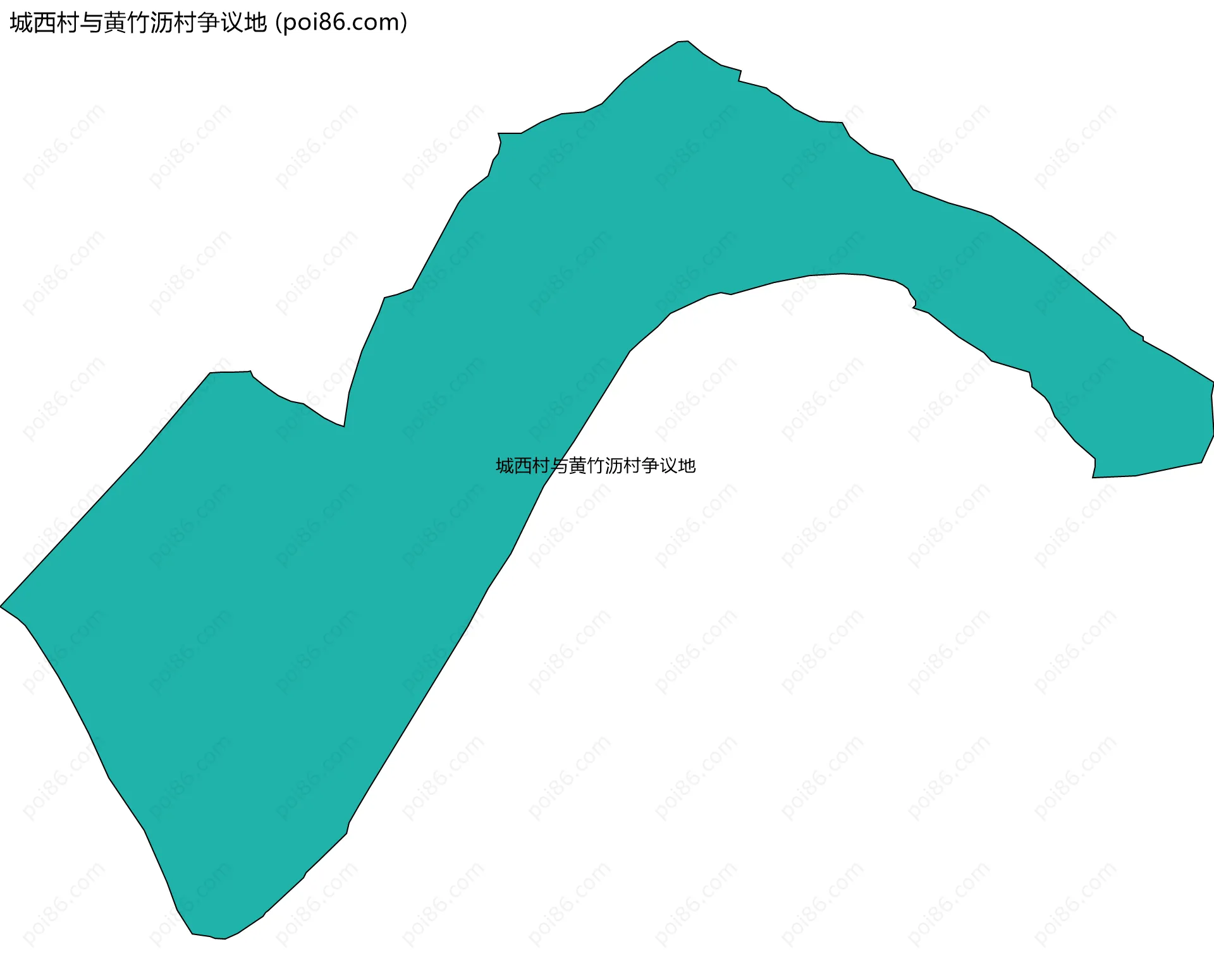 城西村与黄竹沥村争议地边界地图