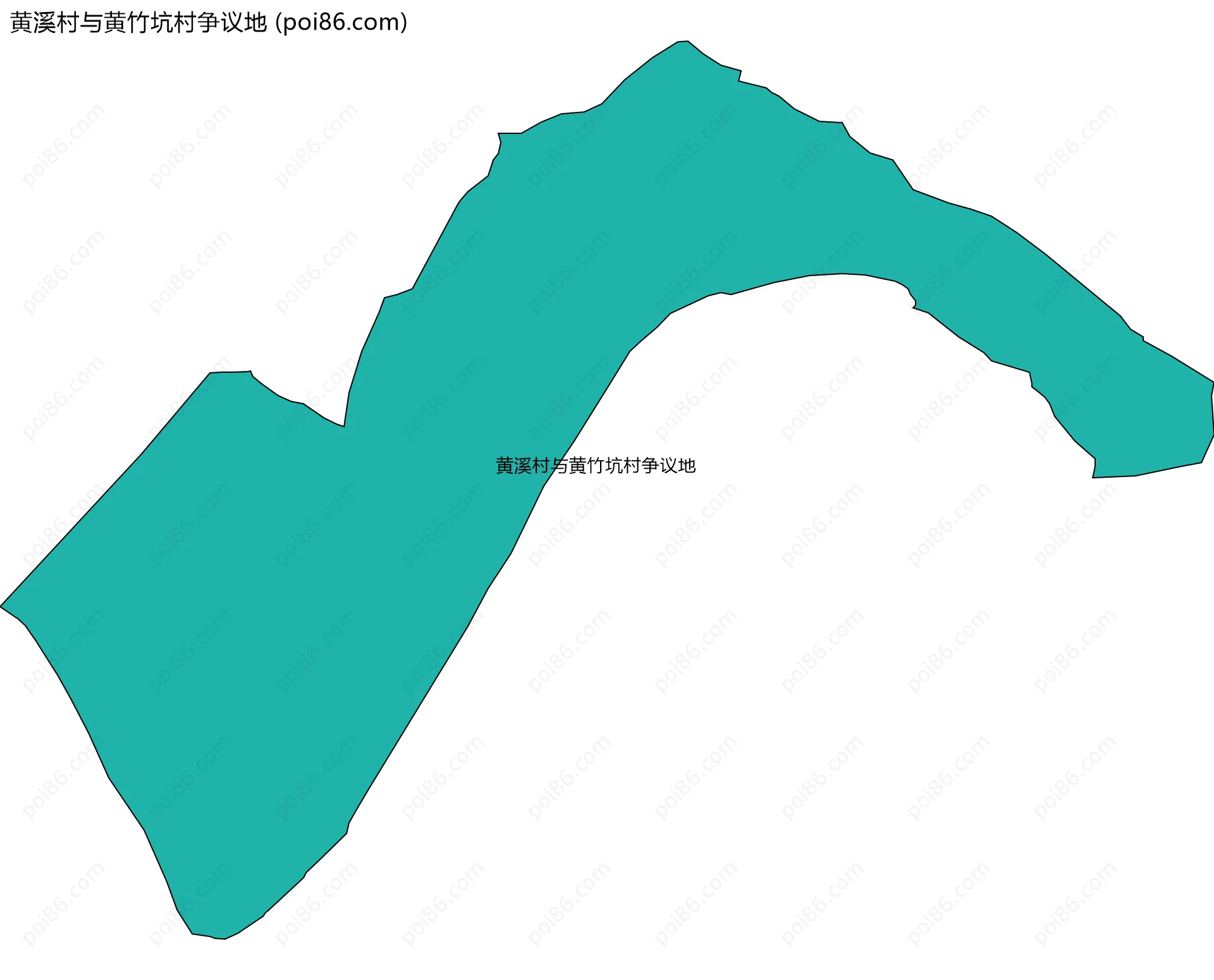 黄溪村与黄竹坑村争议地边界地图