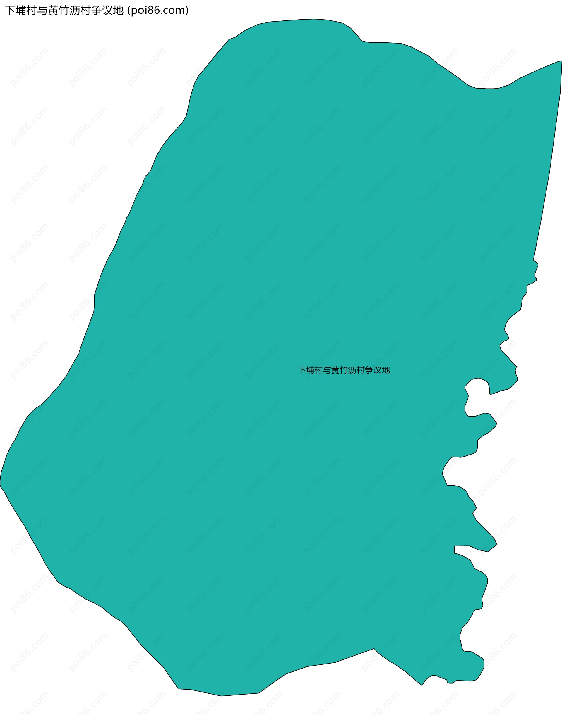 下埔村与黄竹沥村争议地边界地图