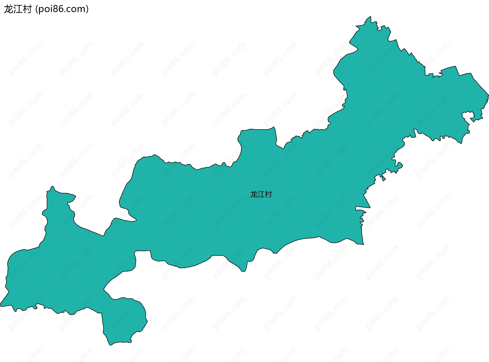 龙江村边界地图