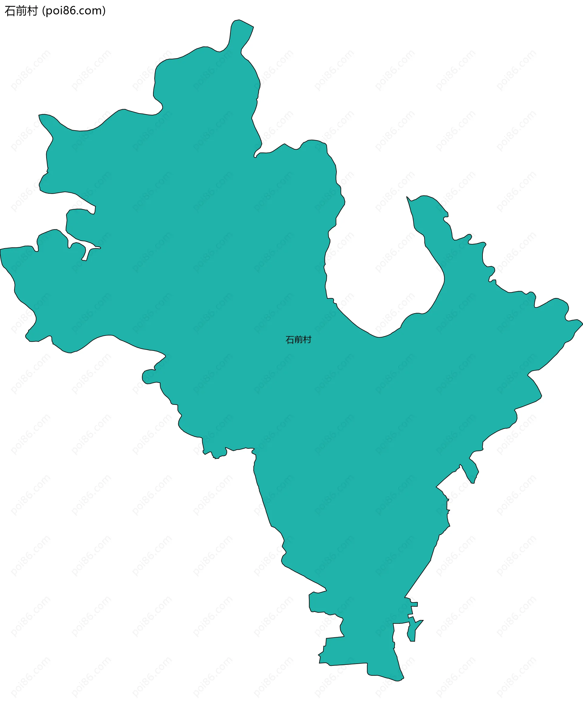 石前村边界地图