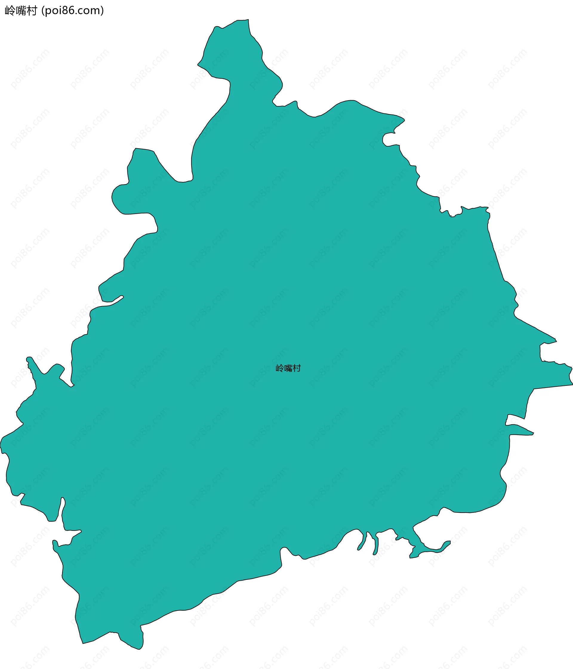 岭嘴村边界地图