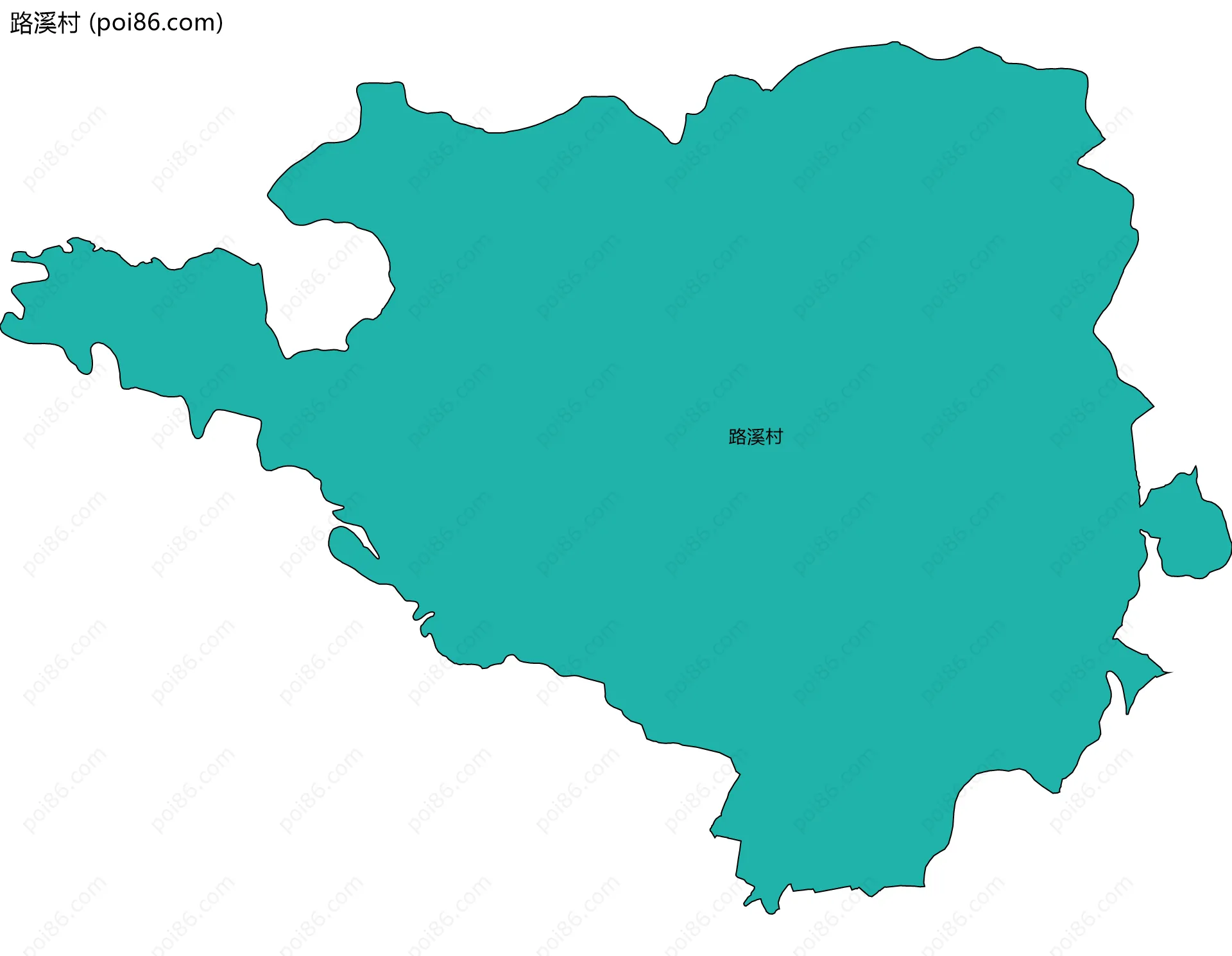 路溪村边界地图