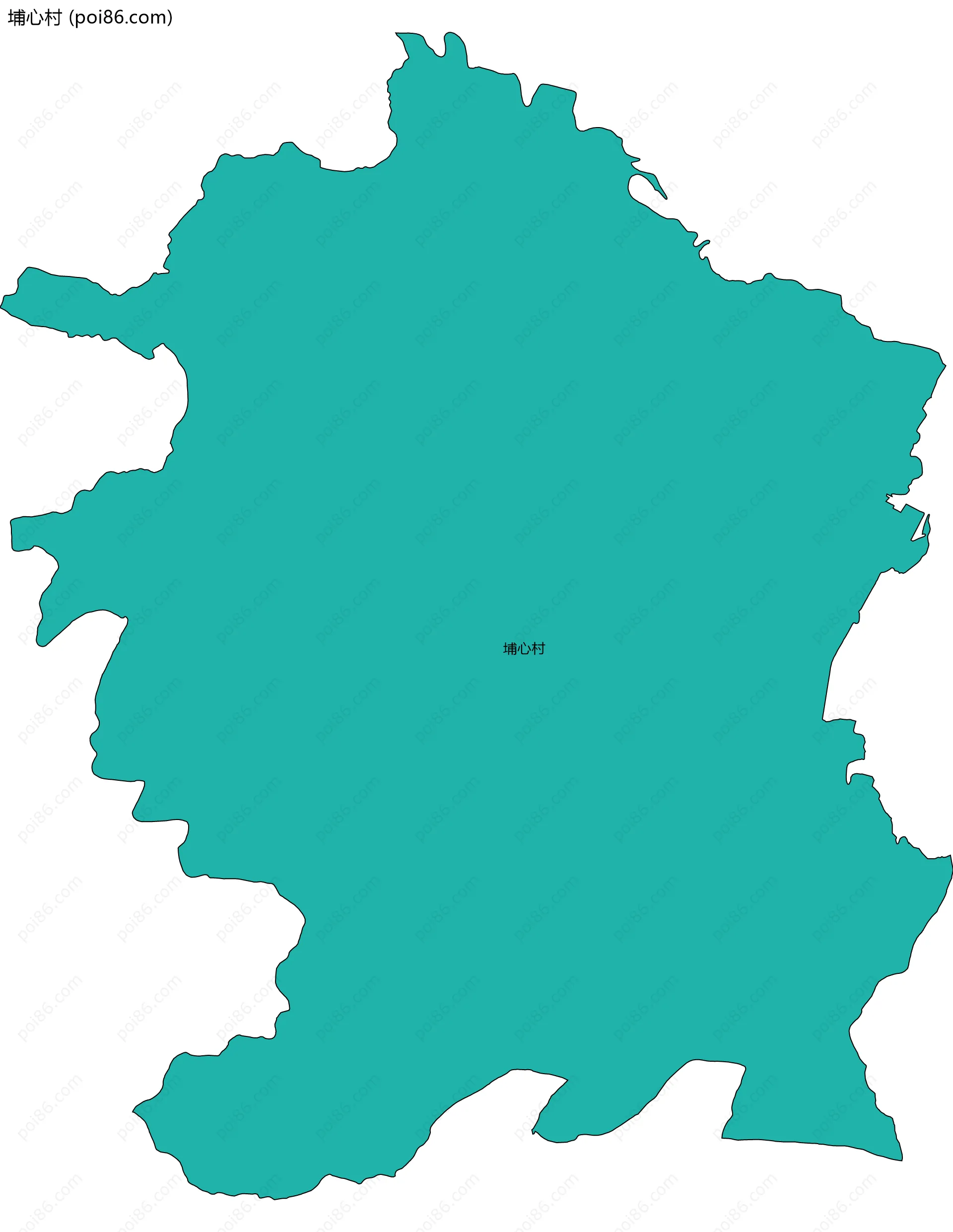 埔心村边界地图