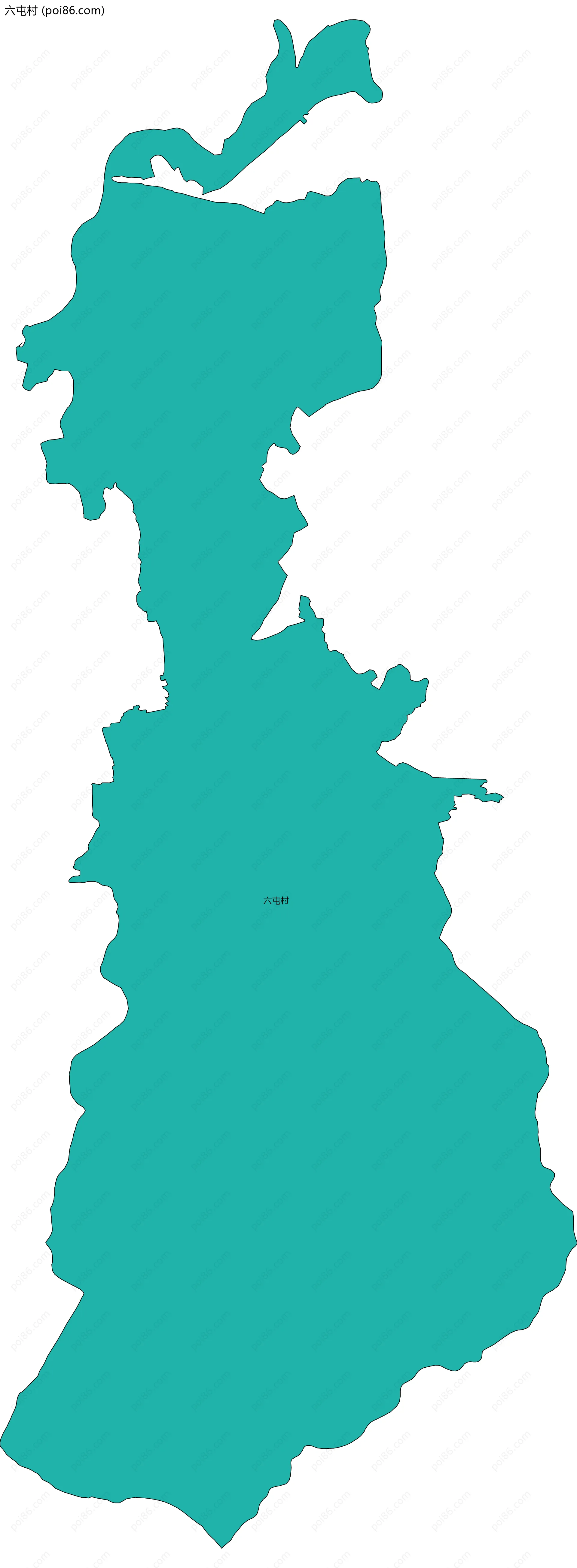 六屯村边界地图