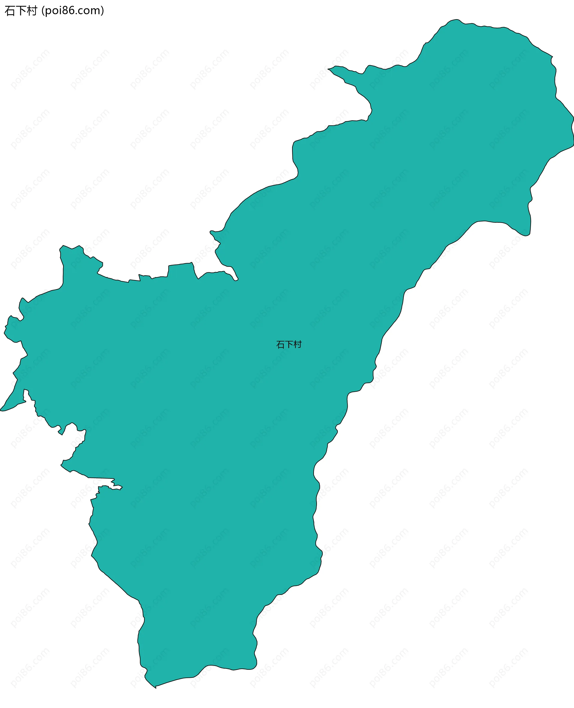 石下村边界地图