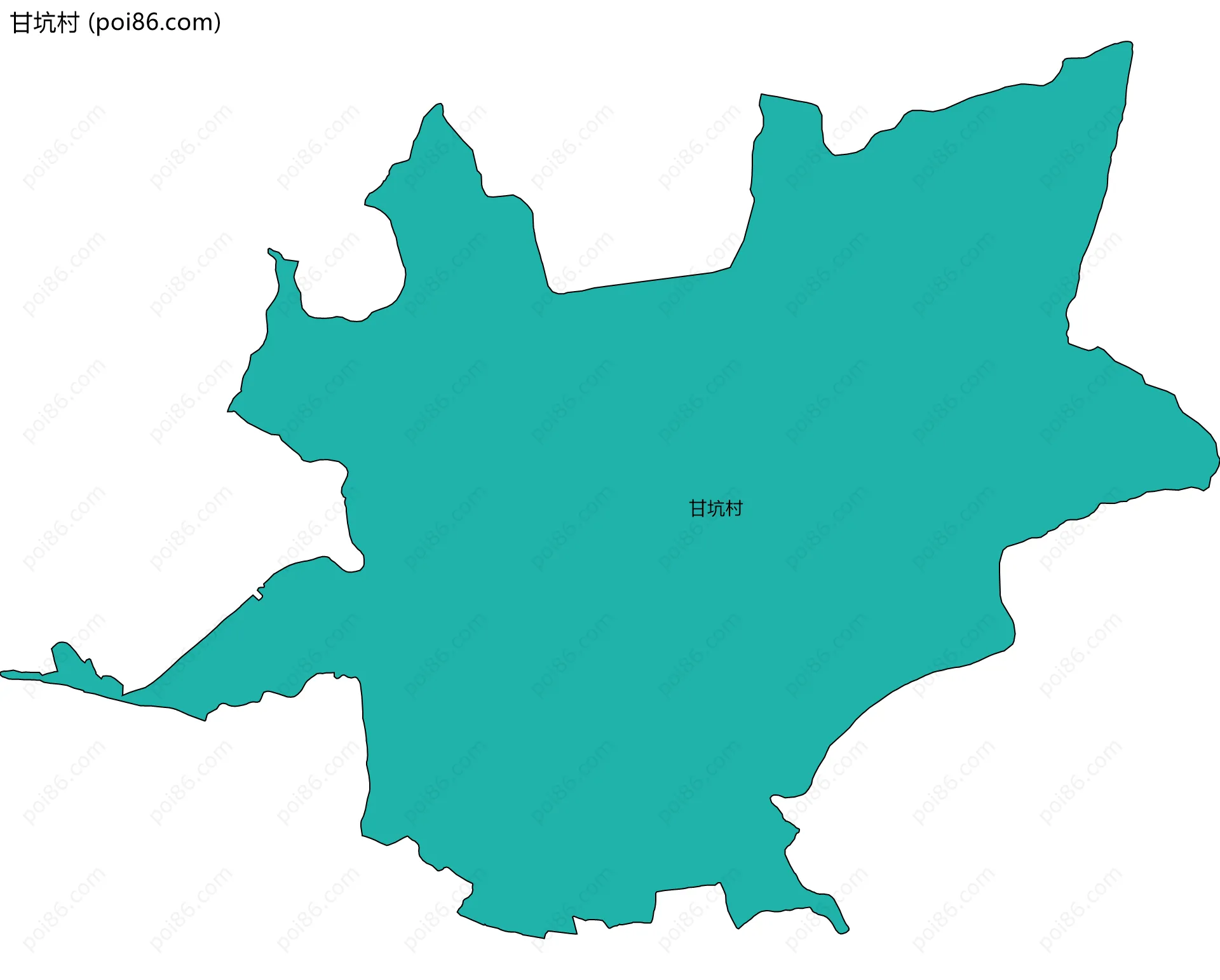 甘坑村边界地图