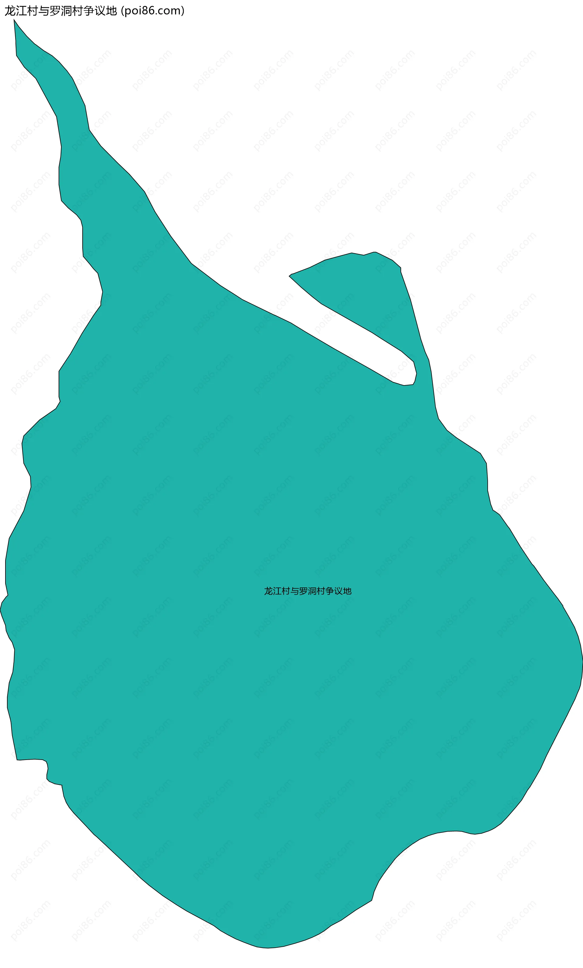 龙江村与罗洞村争议地边界地图