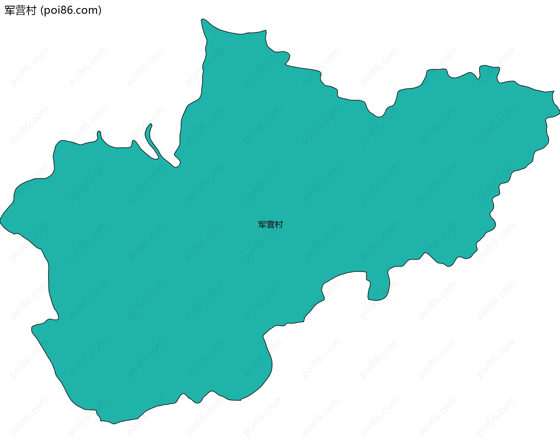 军营村边界地图