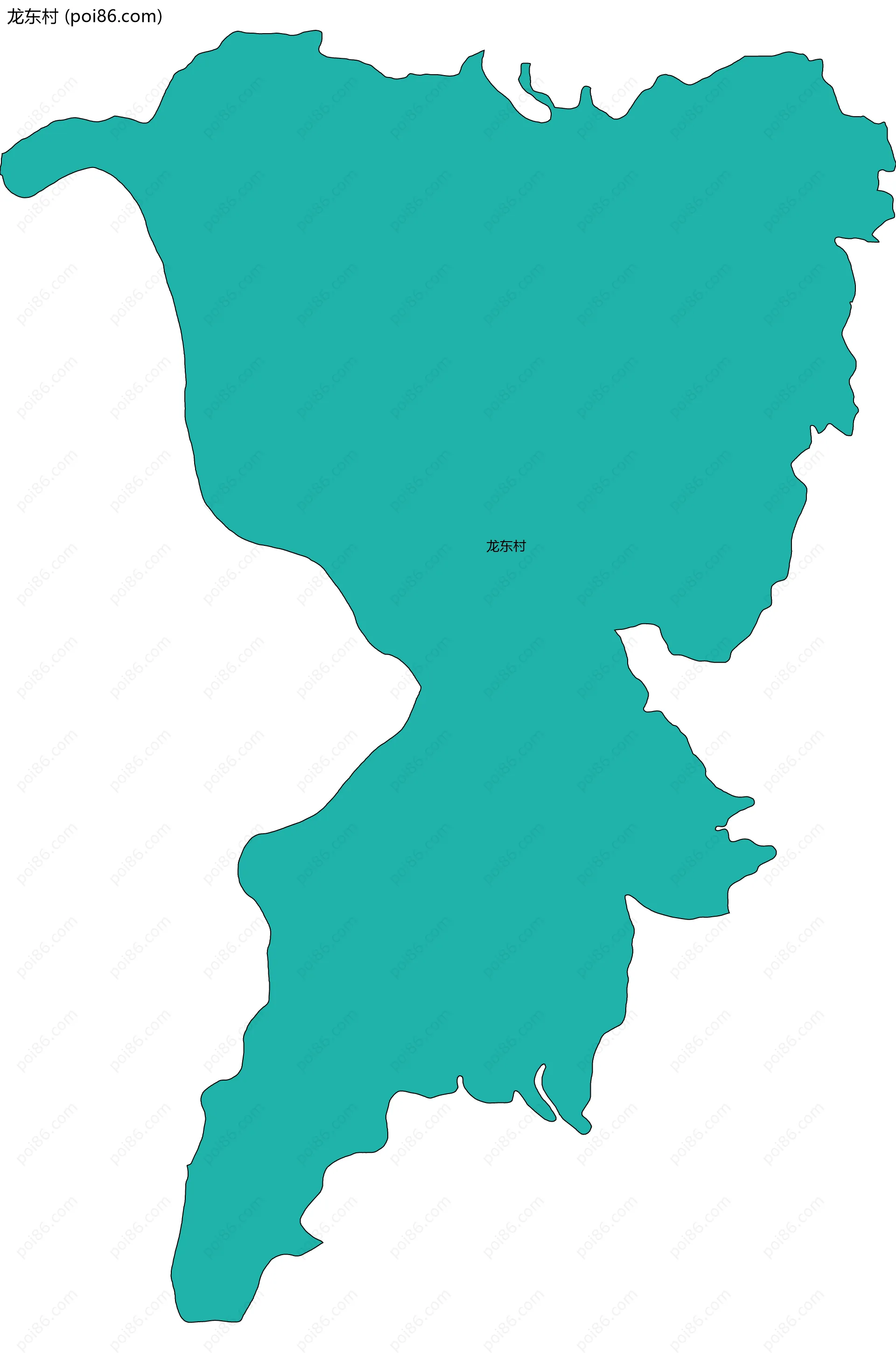 龙东村边界地图