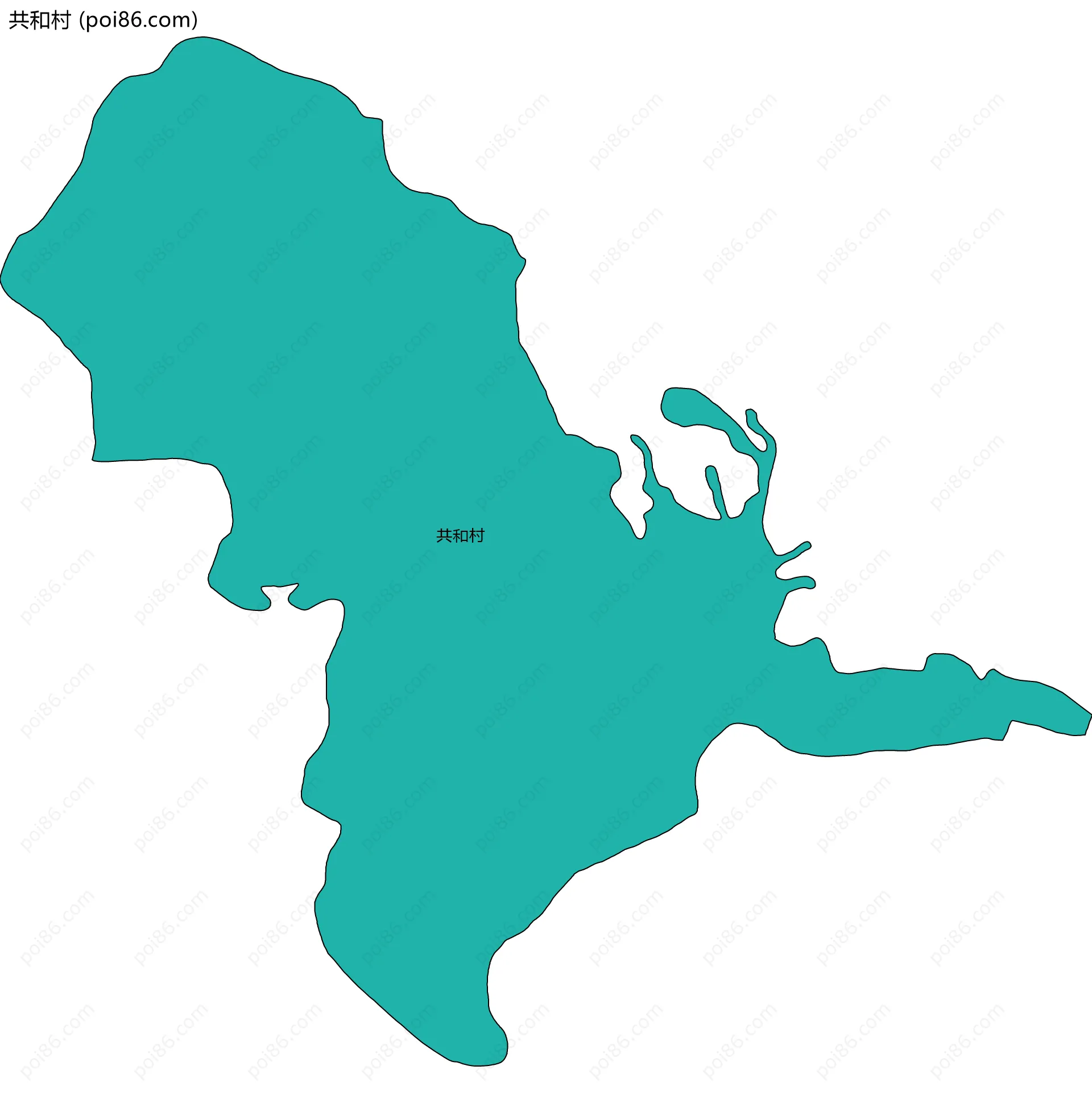 共和村边界地图