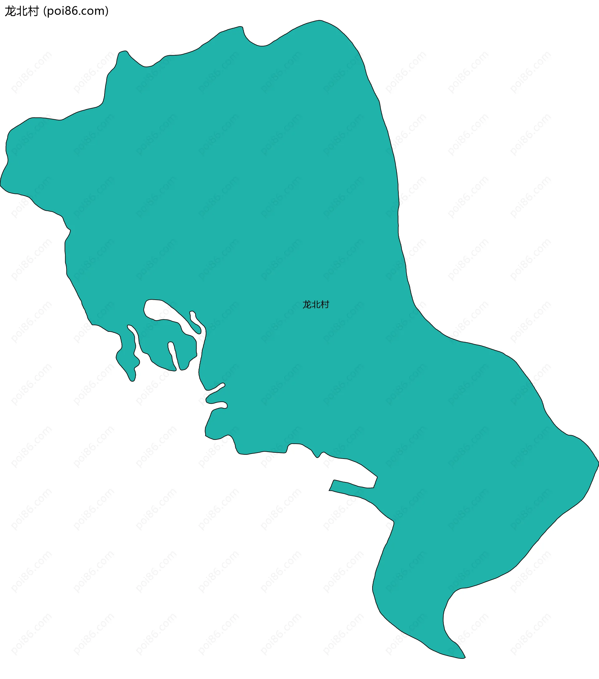 龙北村边界地图