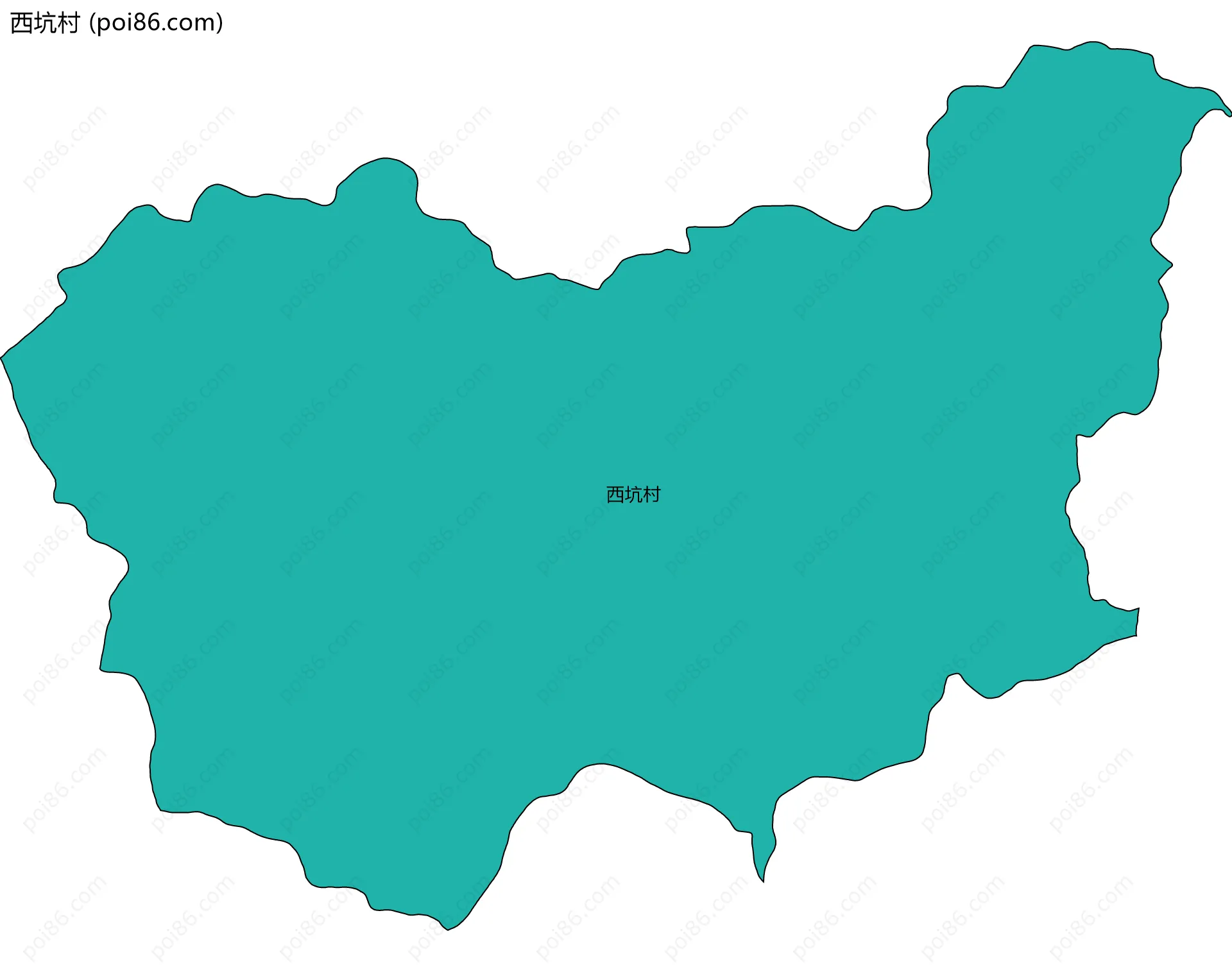 西坑村边界地图