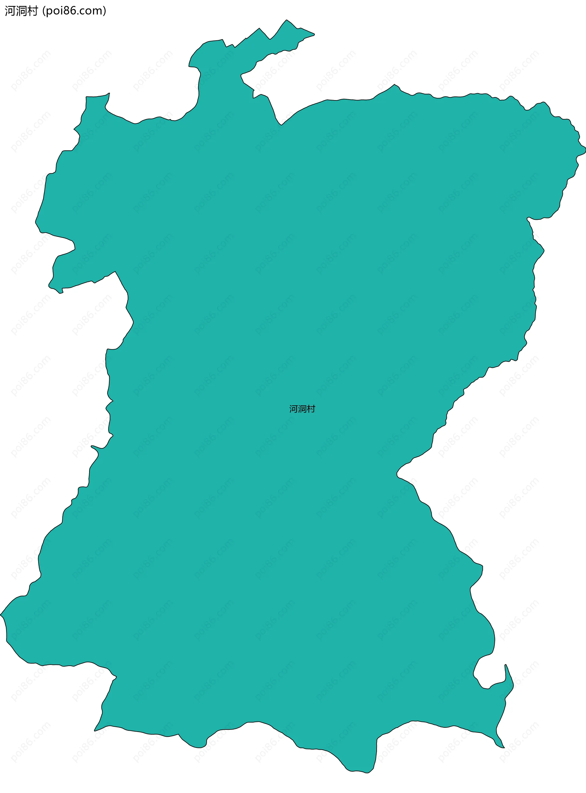 河洞村边界地图