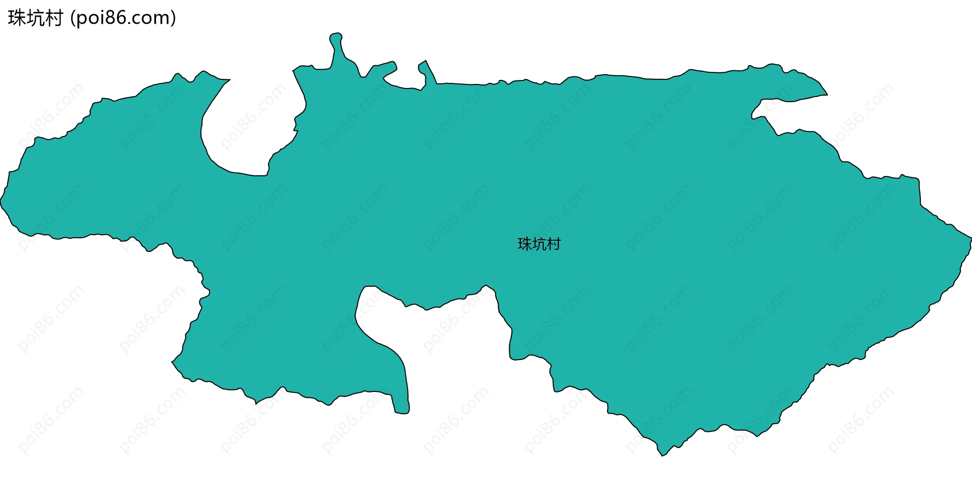 珠坑村边界地图