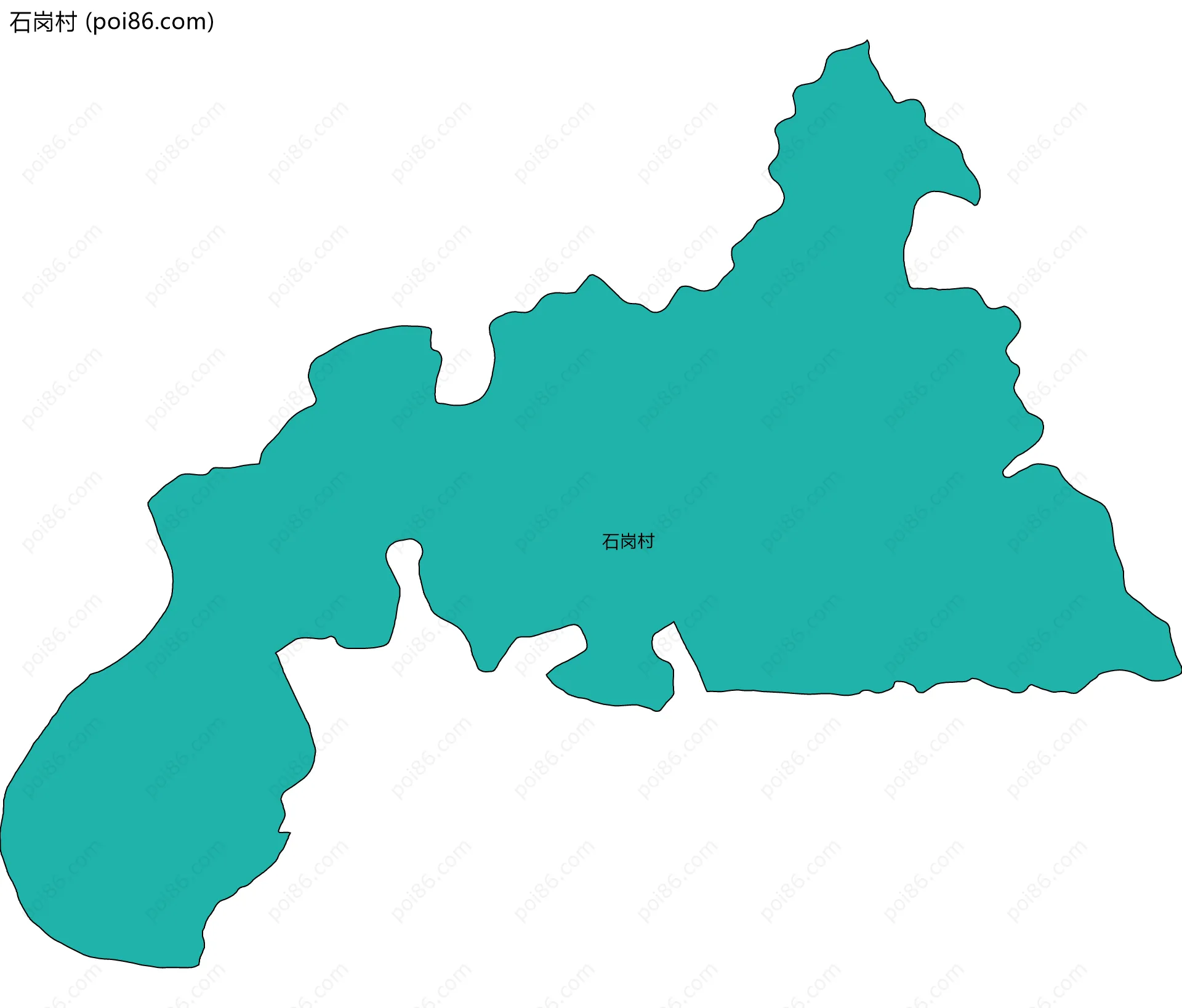 石岗村边界地图