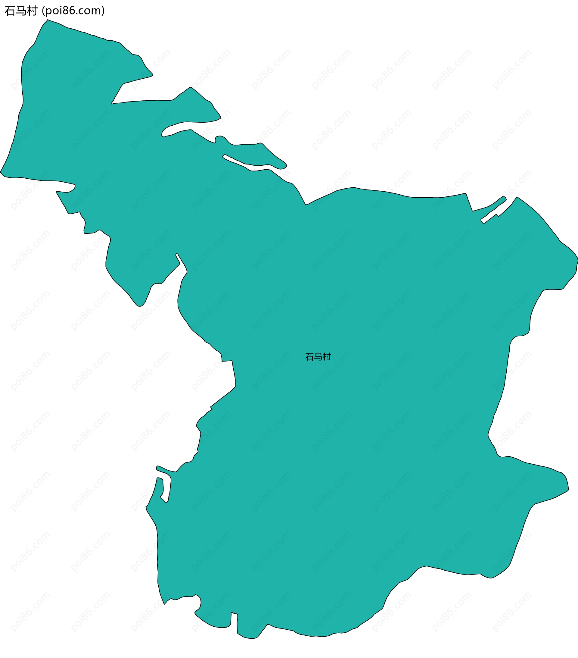 石马村边界地图