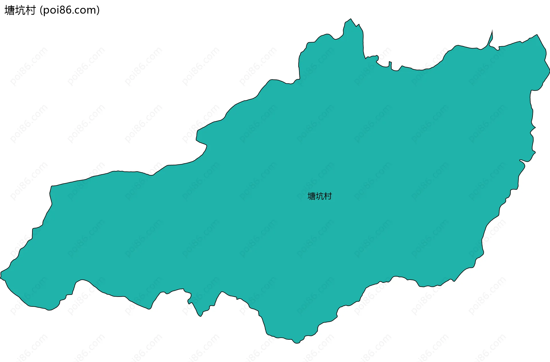 塘坑村边界地图