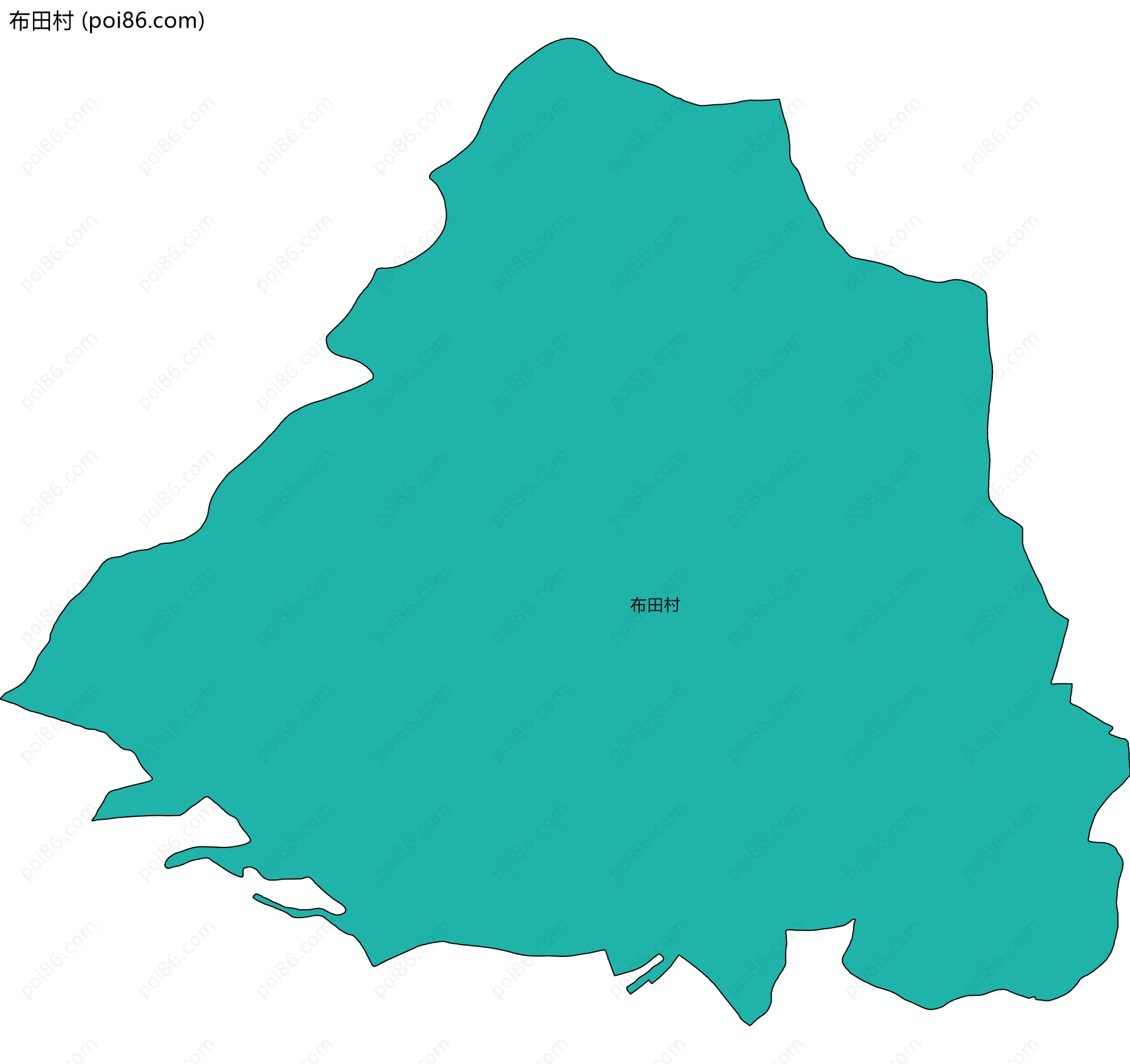 布田村边界地图