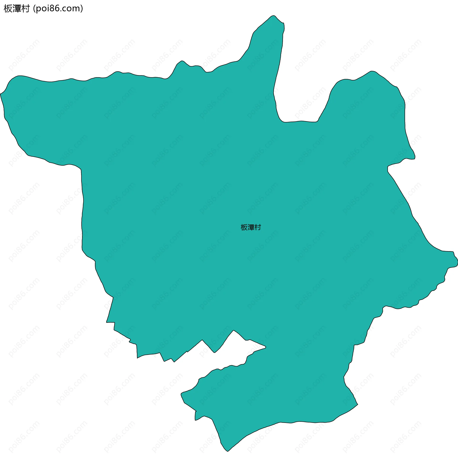 板潭村边界地图