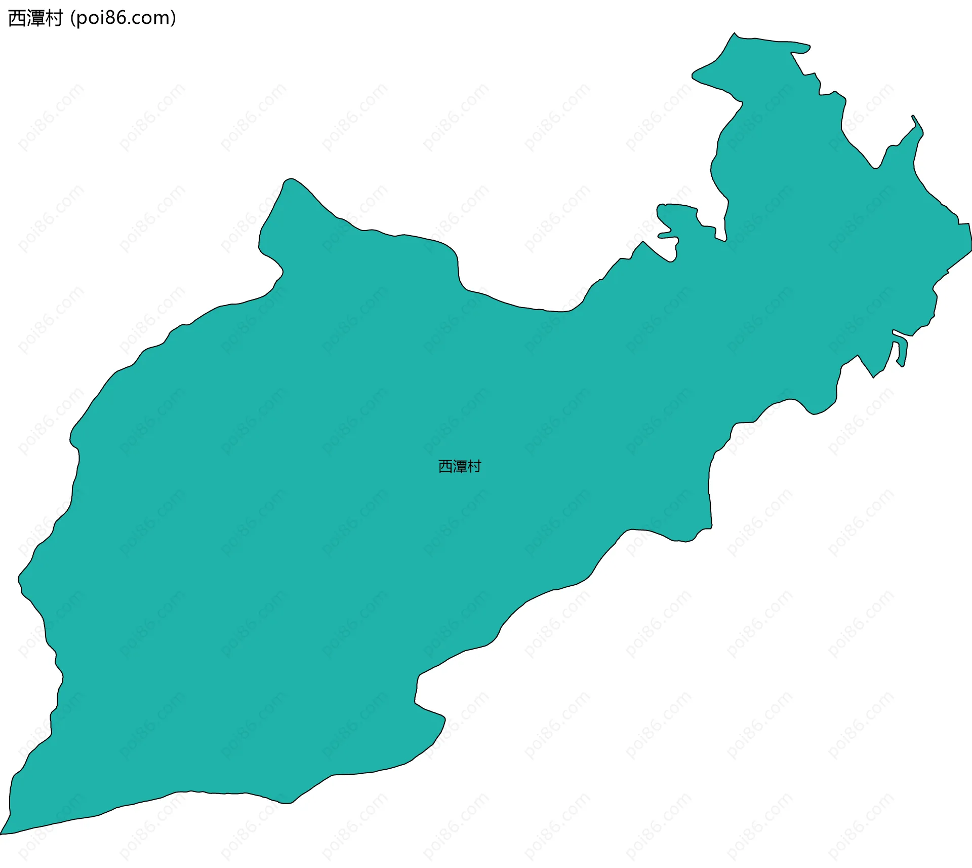 西潭村边界地图
