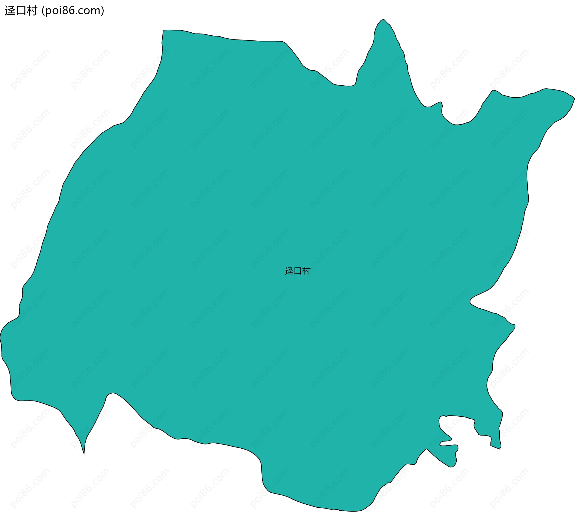 迳口村边界地图