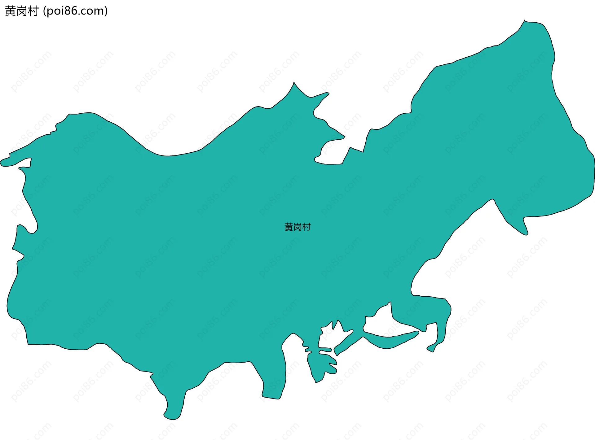 黄岗村边界地图