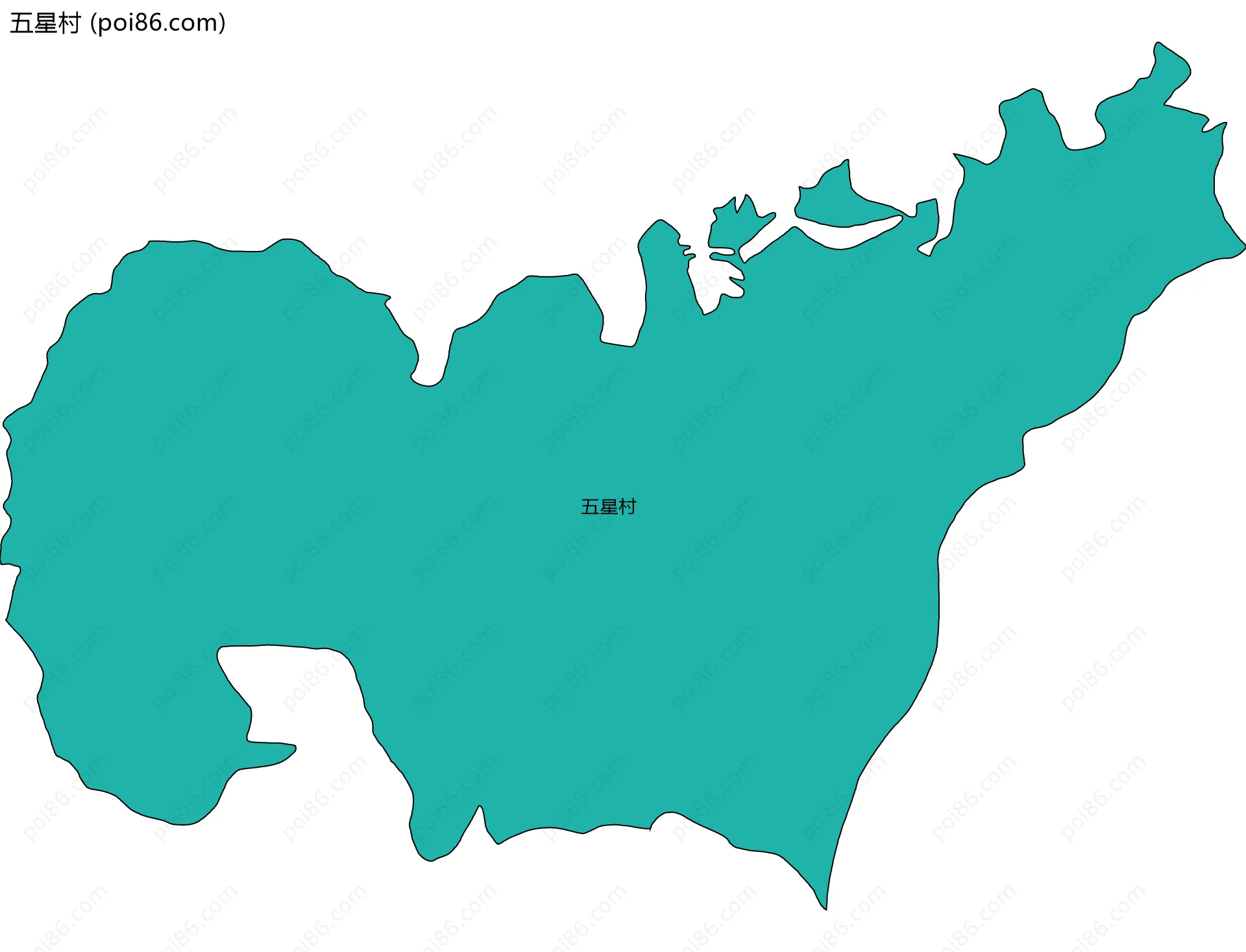 五星村边界地图