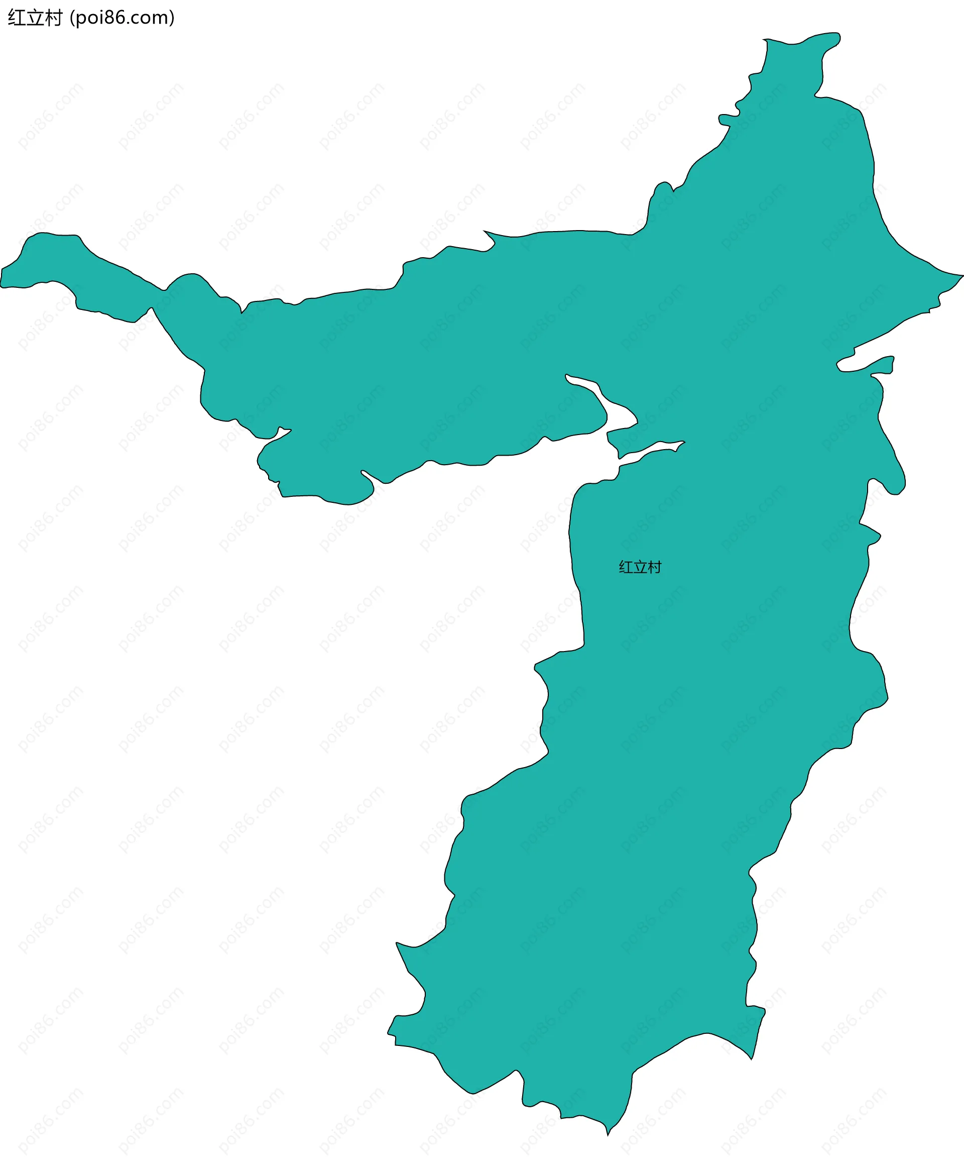 红立村边界地图