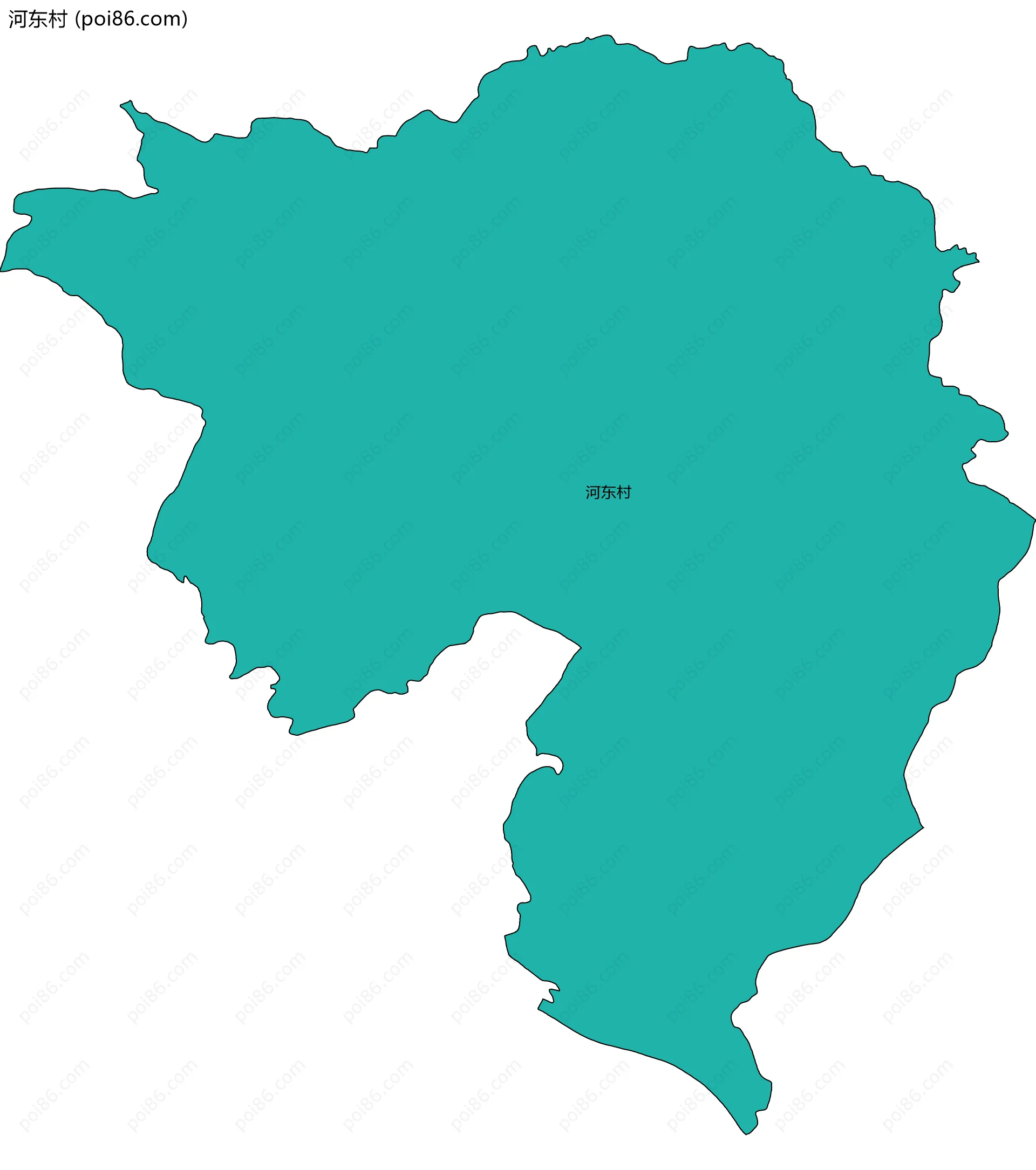 河东村边界地图