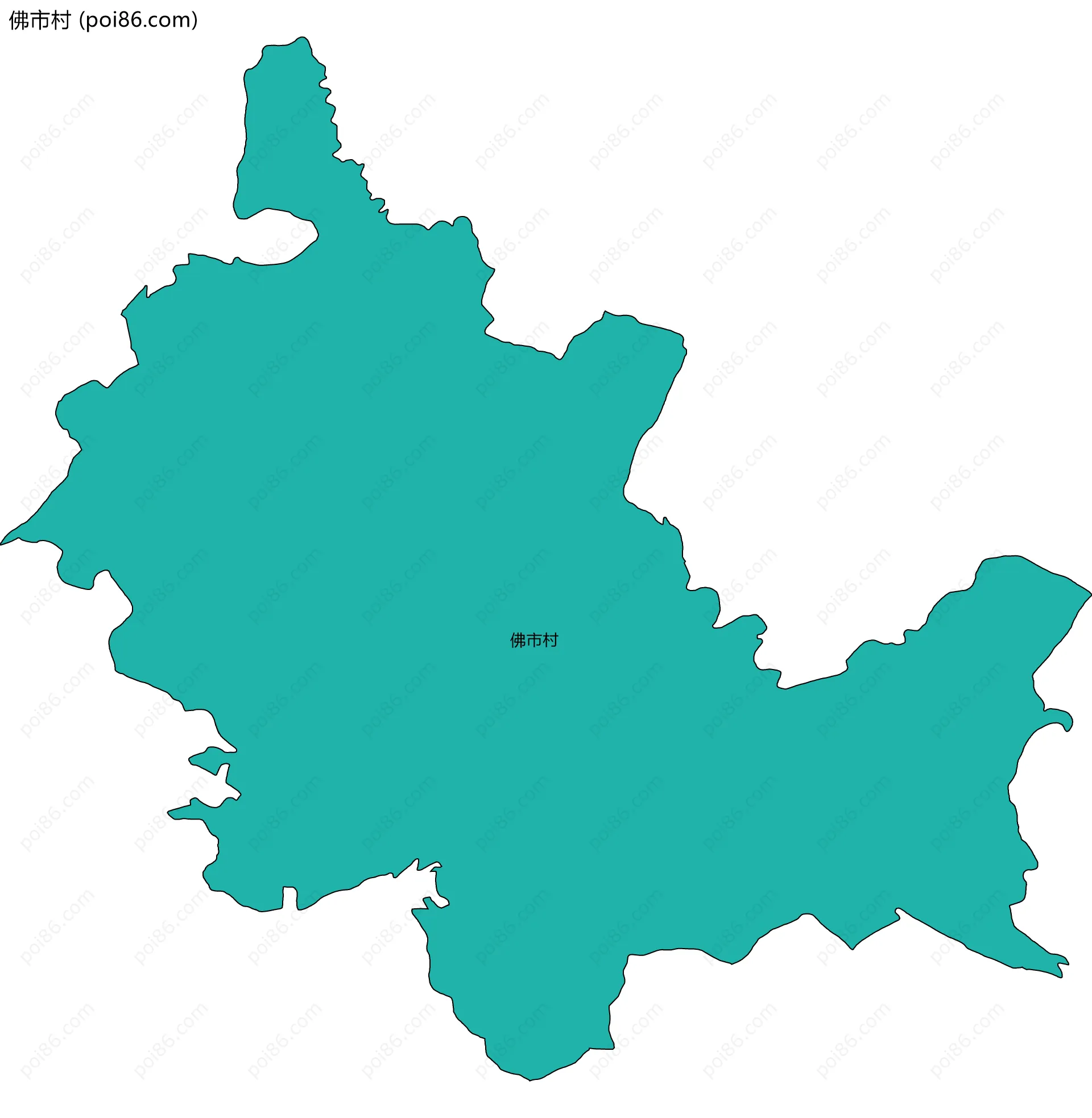 佛市村边界地图