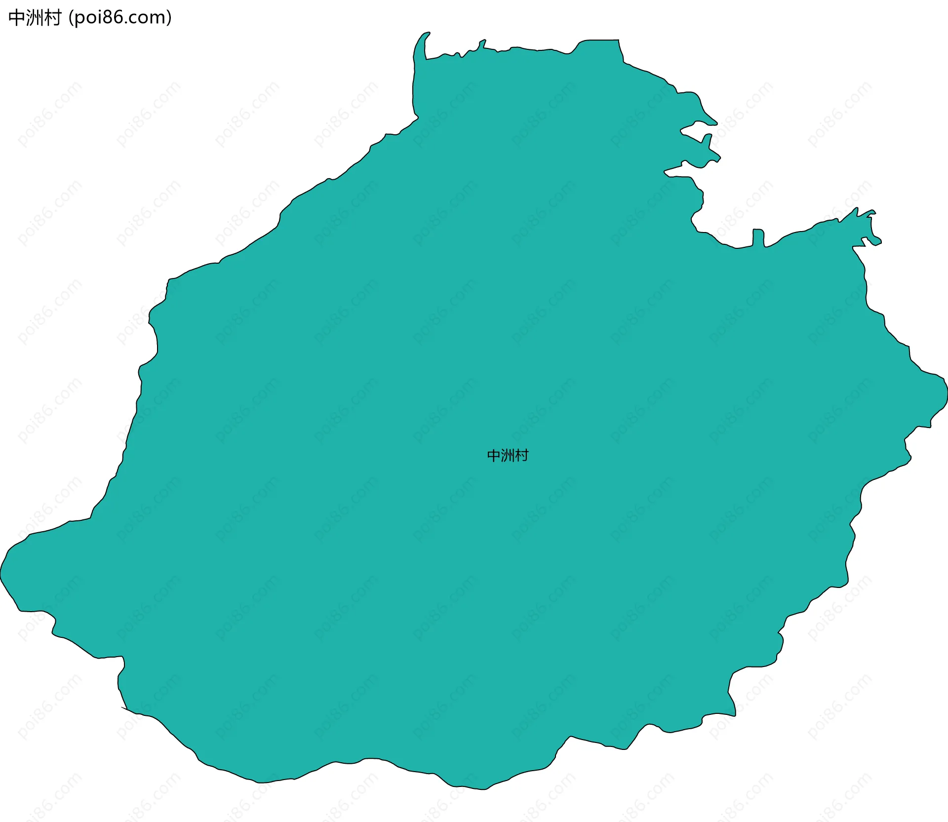 中洲村边界地图