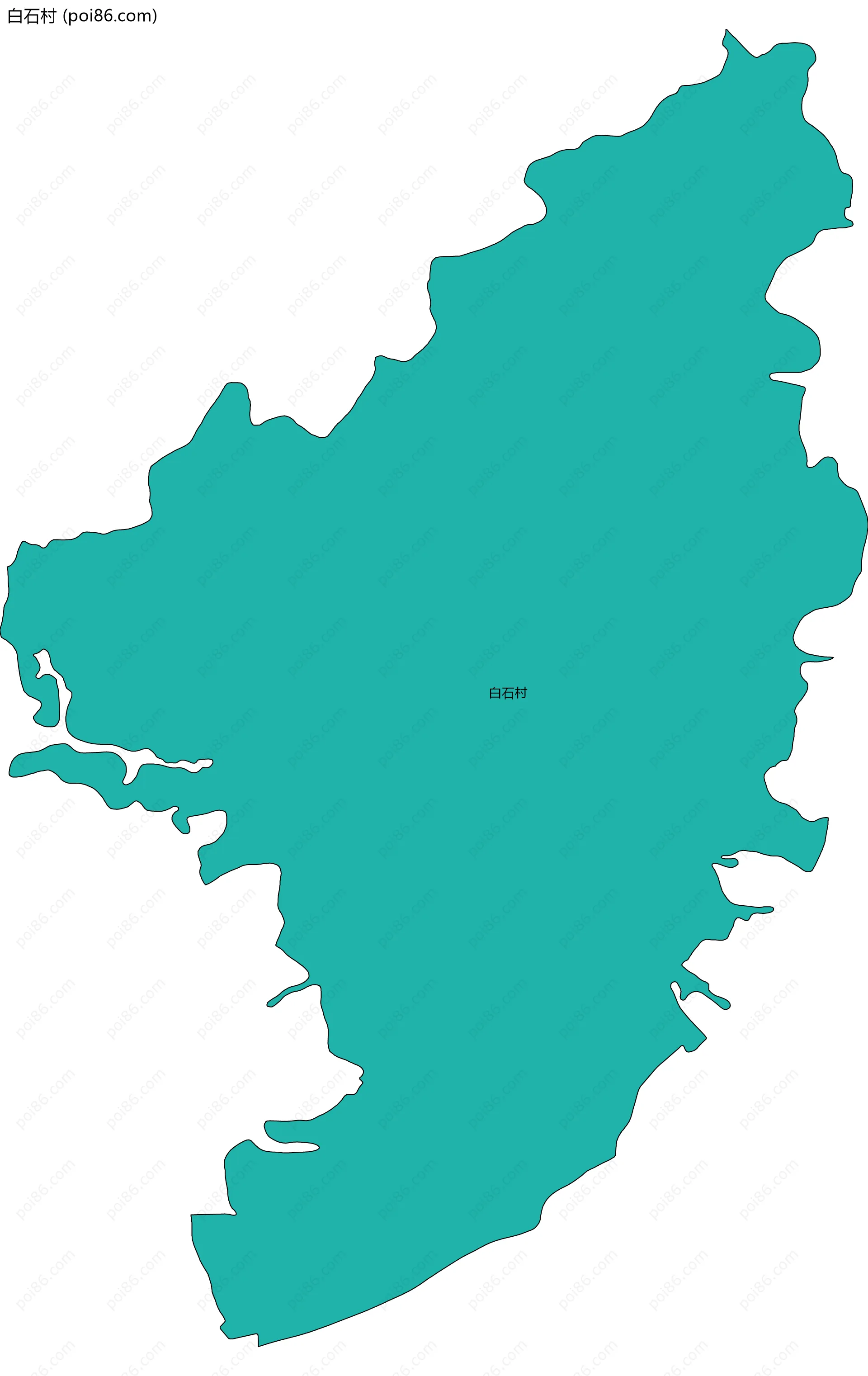 白石村边界地图