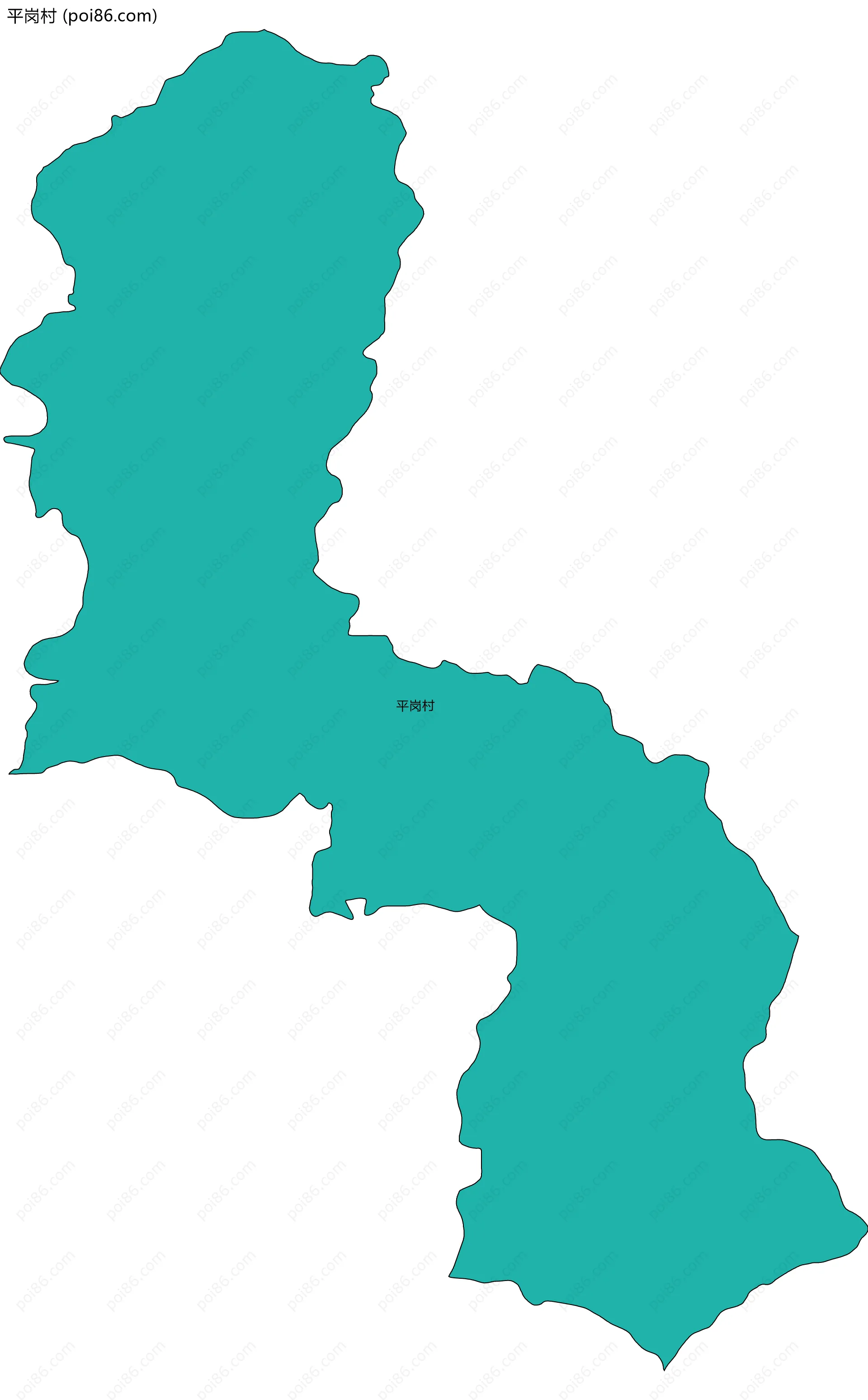 平岗村边界地图