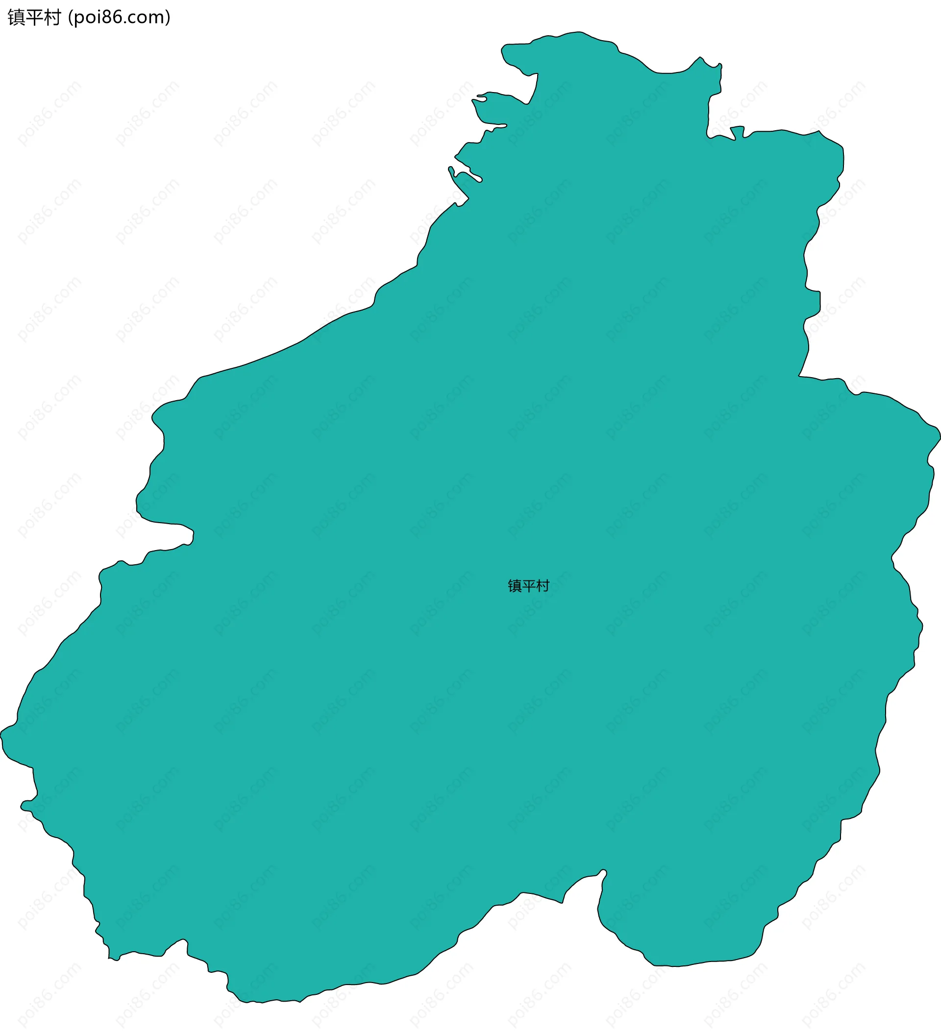 镇平村边界地图